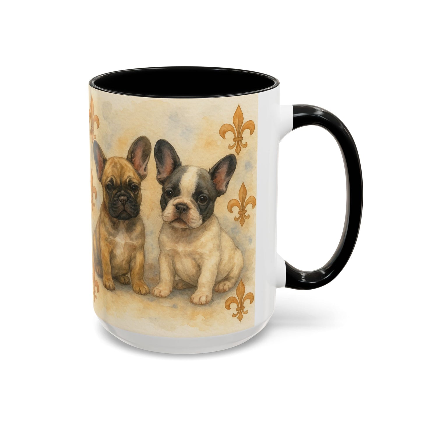 French Bulldog puppies Accent Coffee Mug - Perfect Gift for Dog Lovers