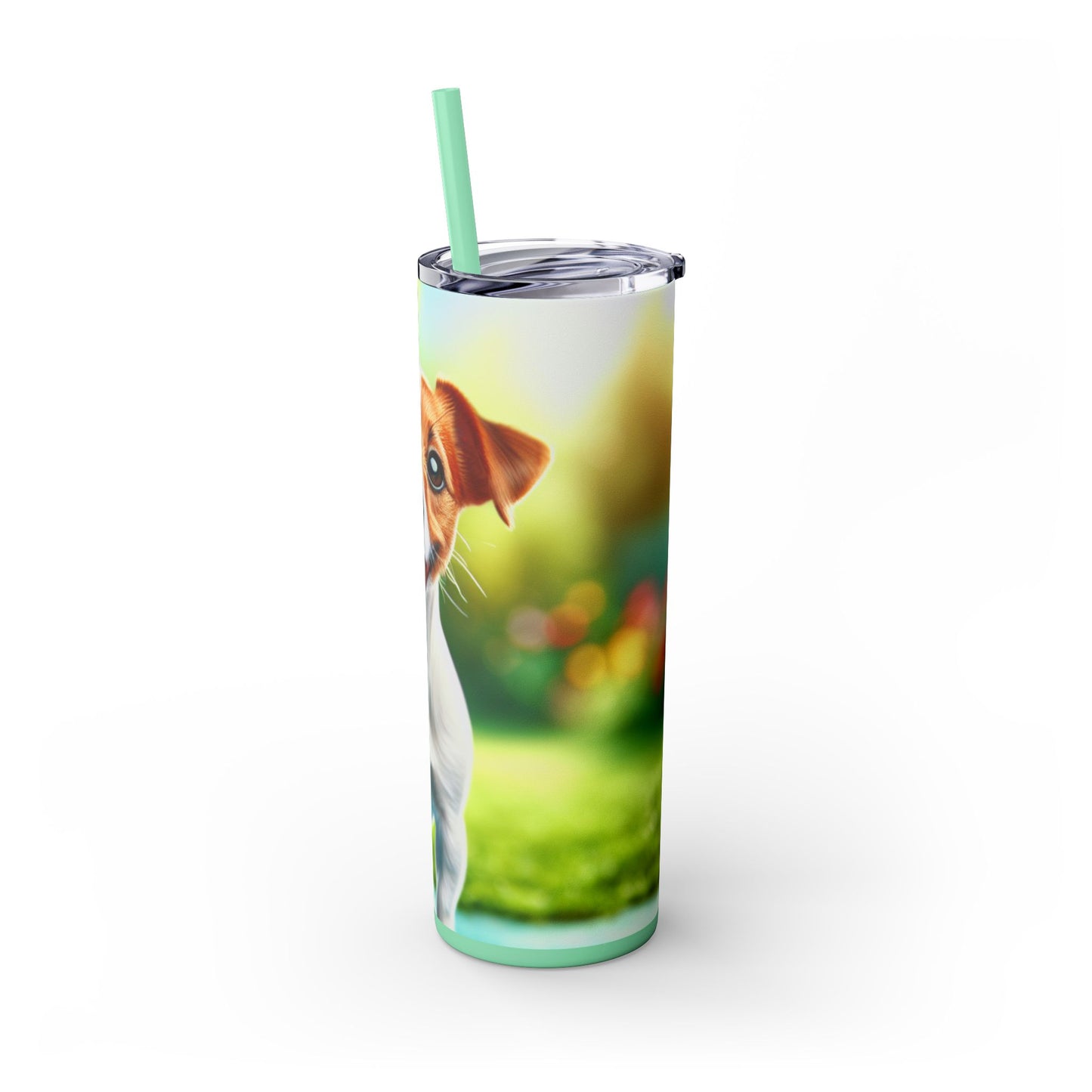 Jack Russell Terrier Tumbler with Straw, 20oz