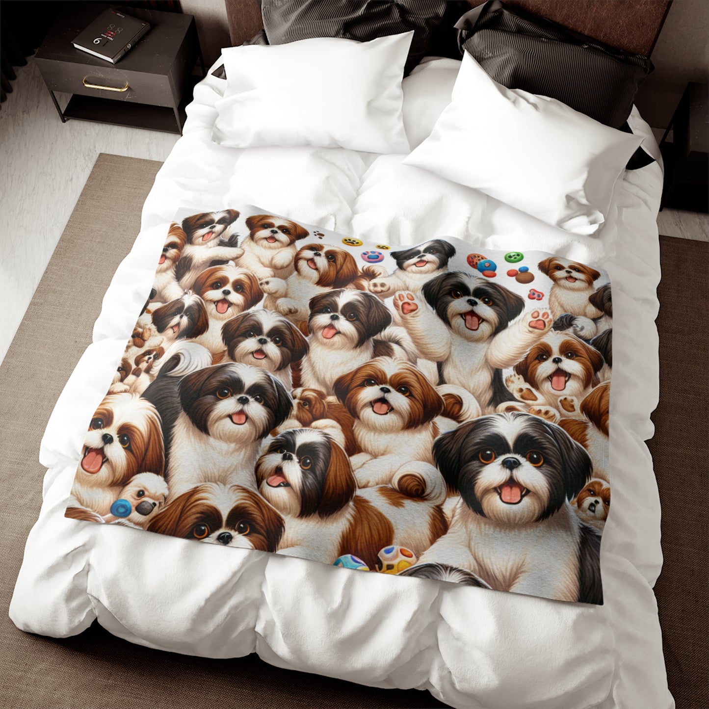 Shih Tzu Sweatshirt Blanket