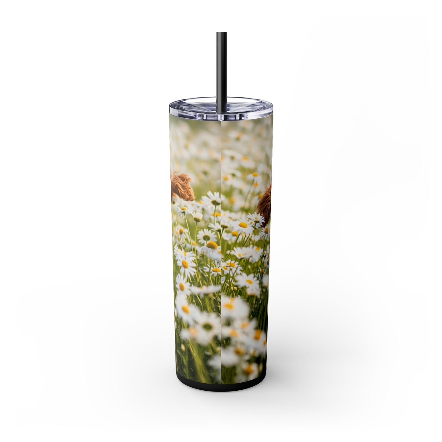 English Cocker Spaniel Skinny Tumbler with Straw, 20oz