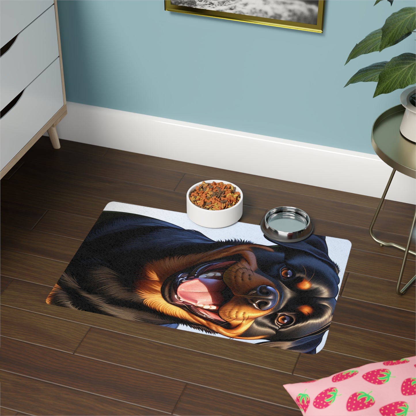 Vertical Pet Food Mat (12x18) - Rottweiler