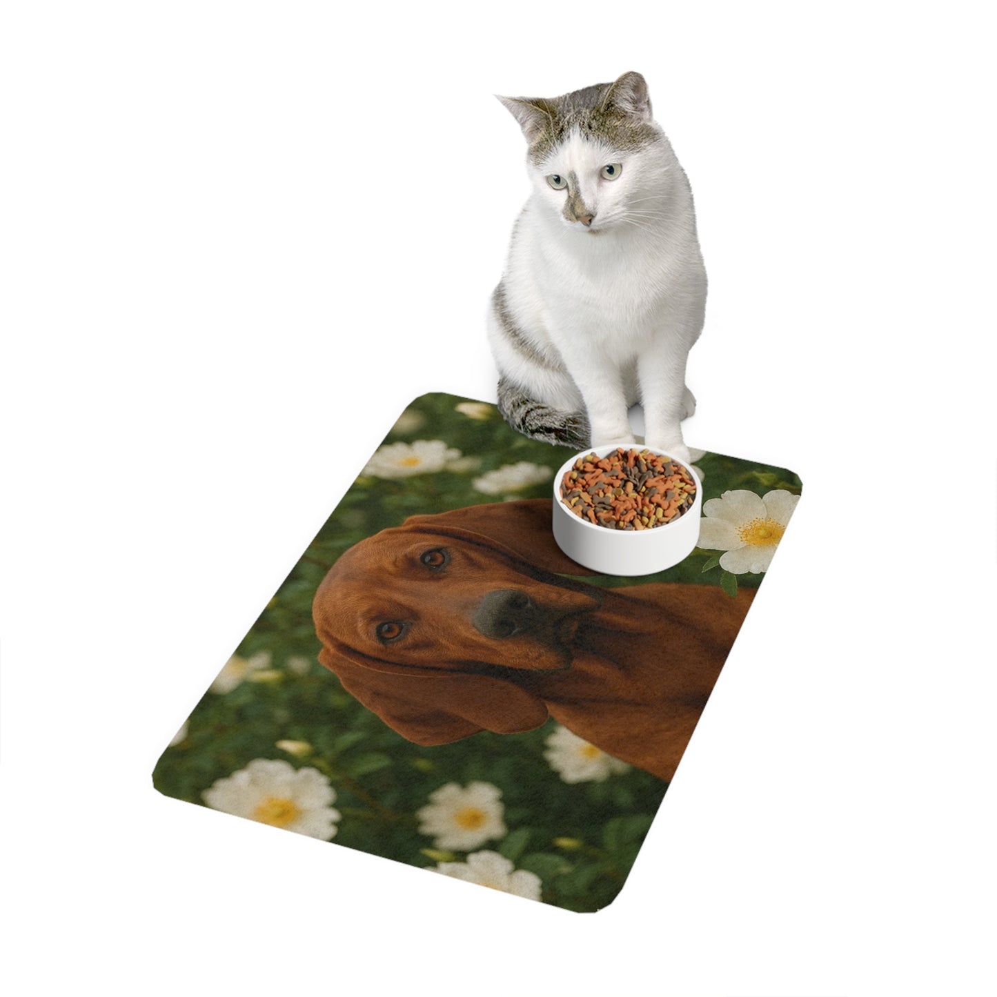 Pet Food Mat (12x18) - Redbone Coonhound
