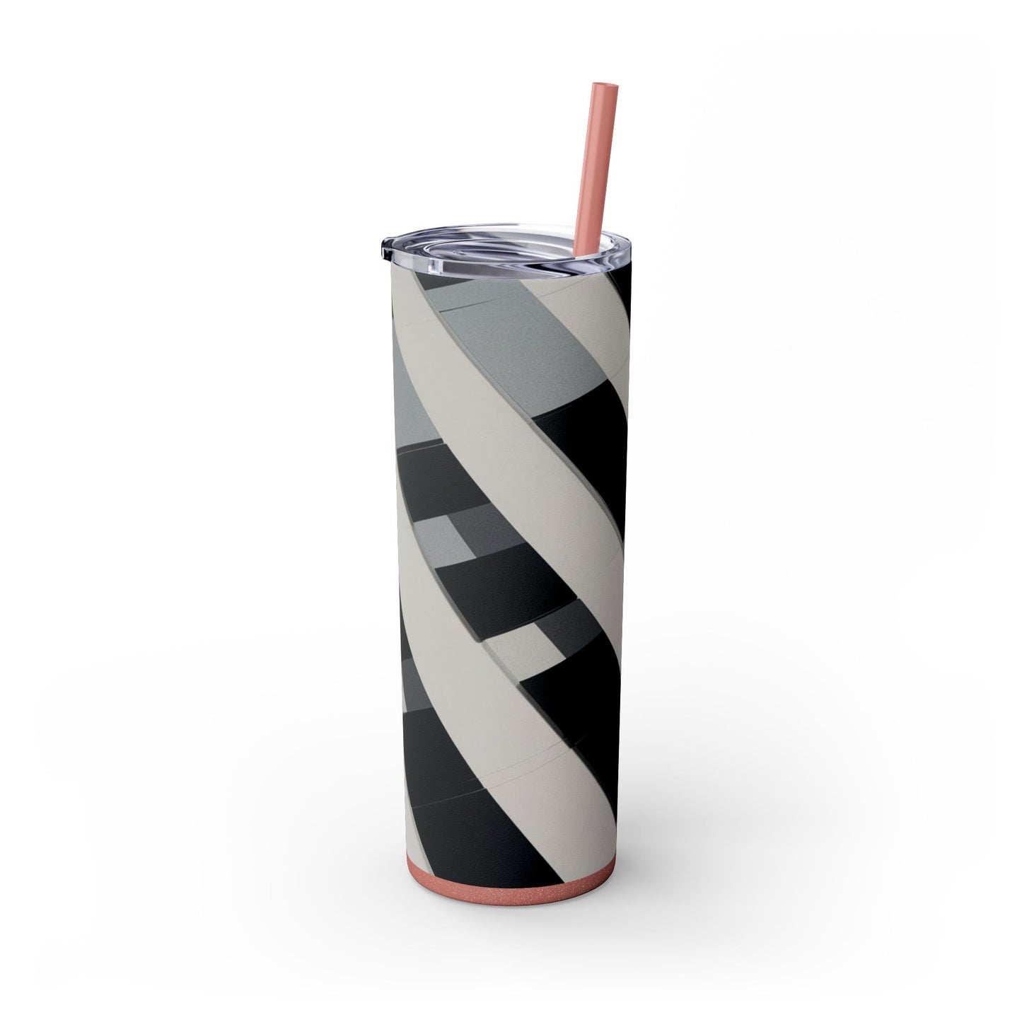 Optical Illusion Skinny Tumbler with Straw, 20oz