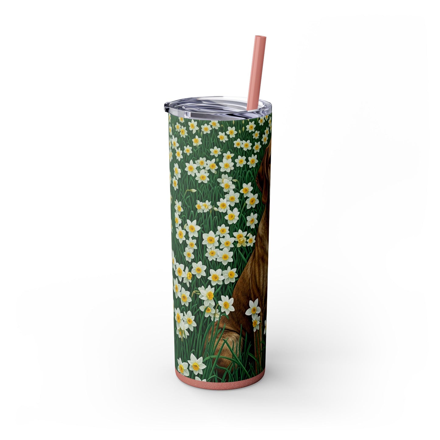 Porcelaine Tumbler with Straw, 20oz