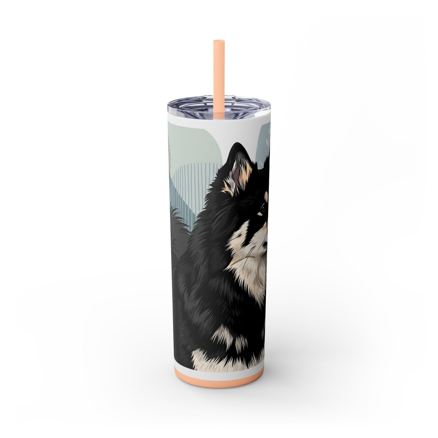 Swedish Lapphund Skinny Tumbler with Straw, 20oz