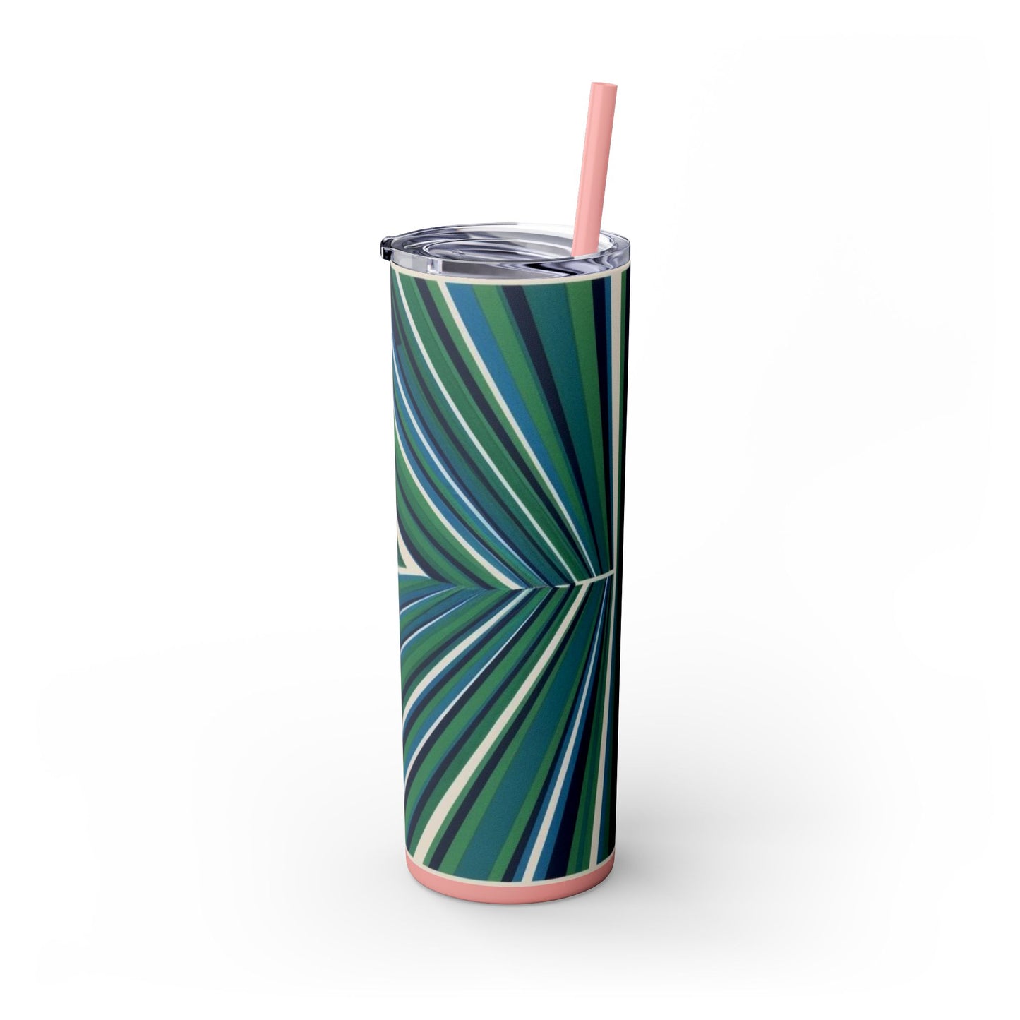 Optical Illusion Skinny Tumbler with Straw, 20oz