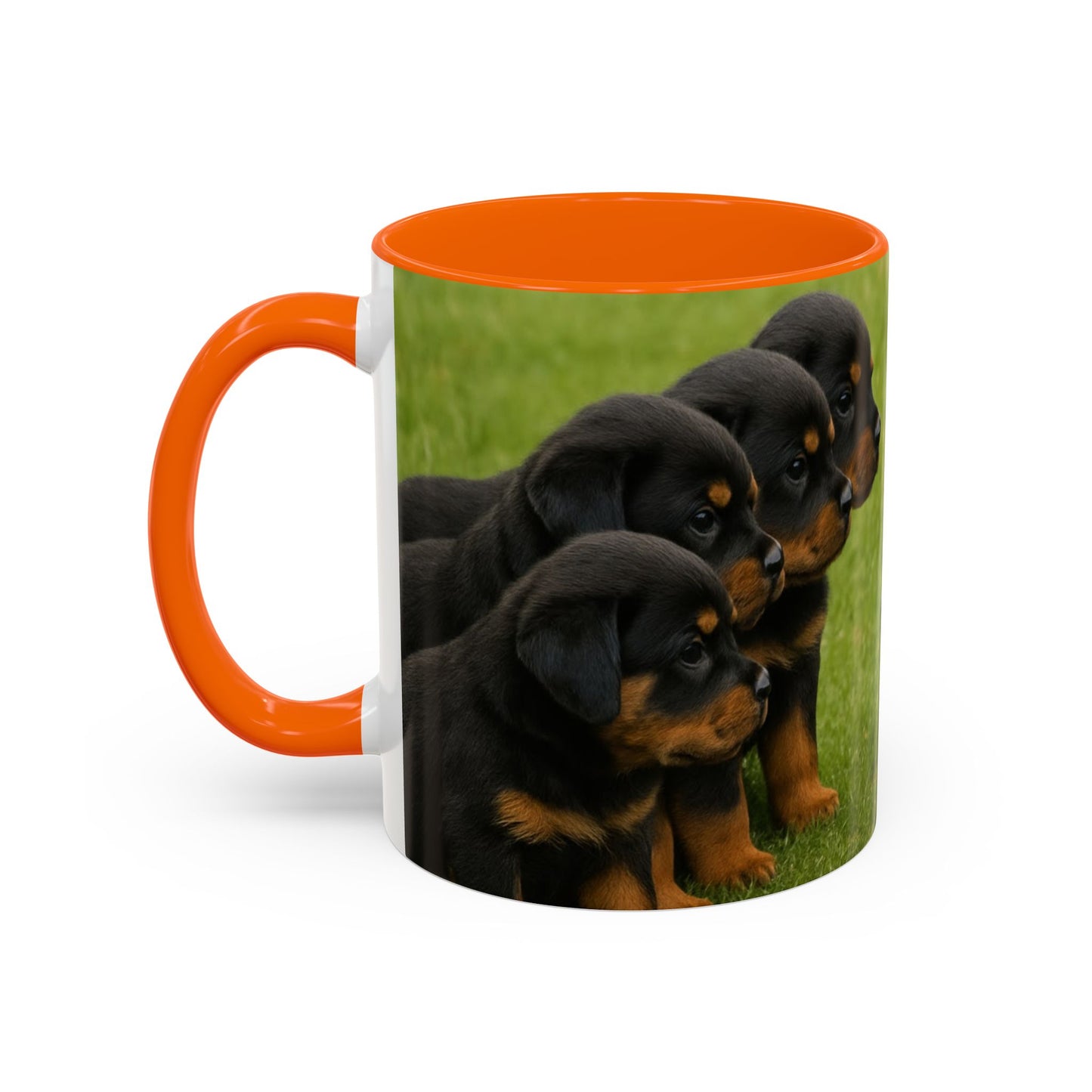 Rottweiler puppies Accent Coffee Mug - Perfect Gift for Dog Lovers