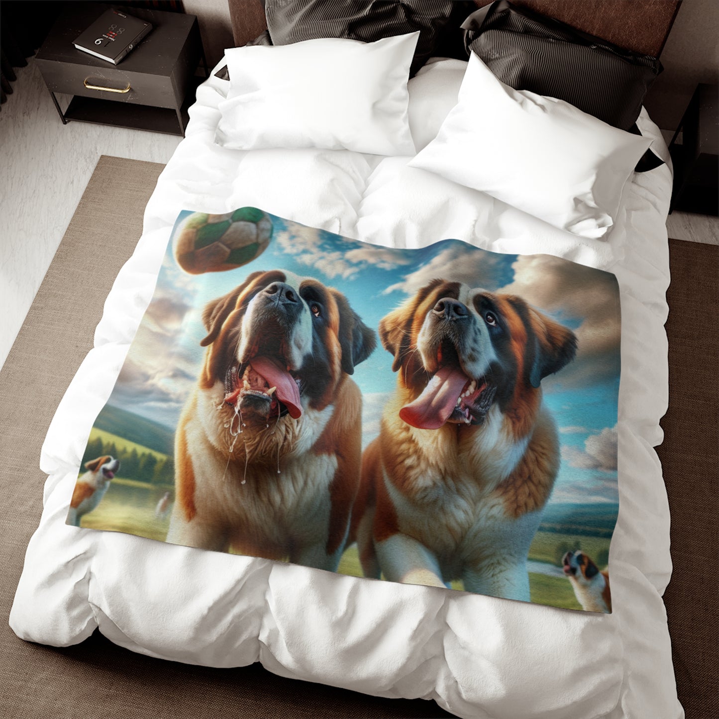 Saint Bernard Sweatshirt Blanket