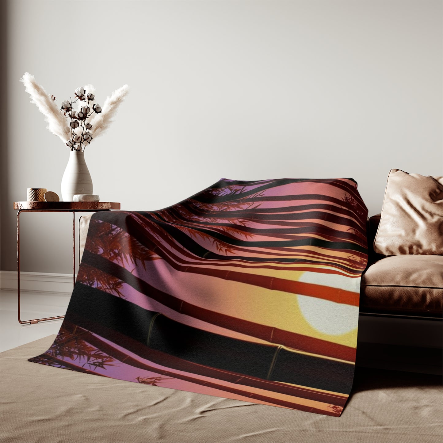 Bamboo Forest Sunrise Sweatshirt Blanket