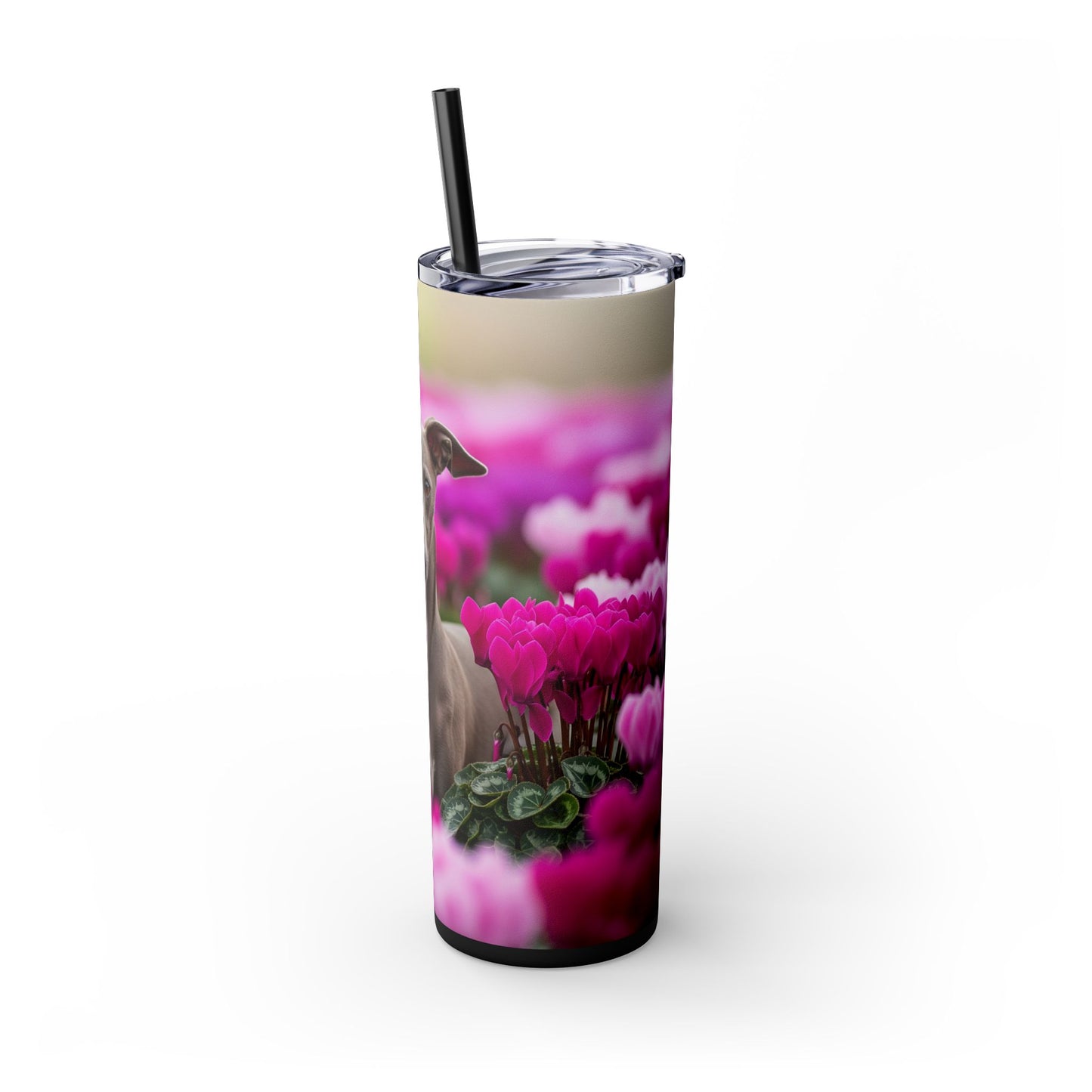 Italian Greyhound Tumbler with Straw, 20oz