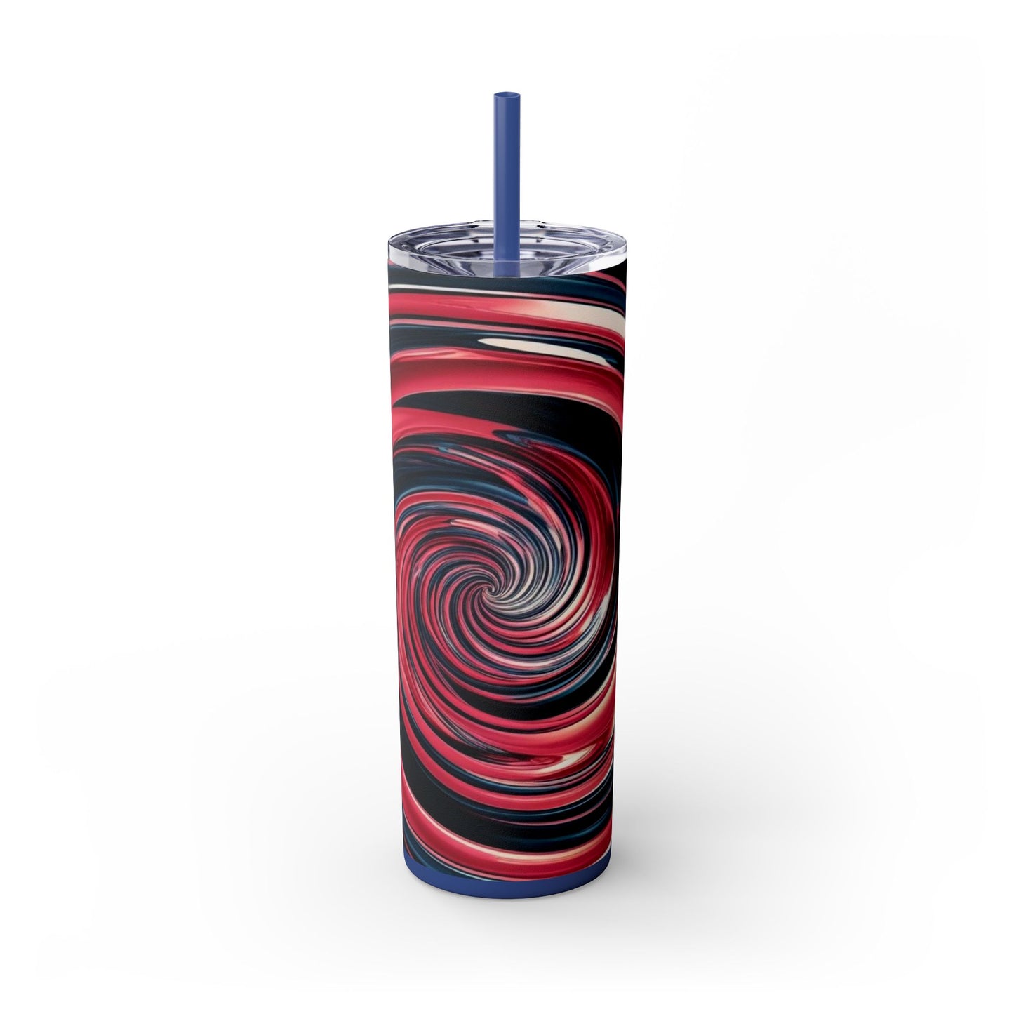 Optical Illusion Skinny Tumbler with Straw, 20oz