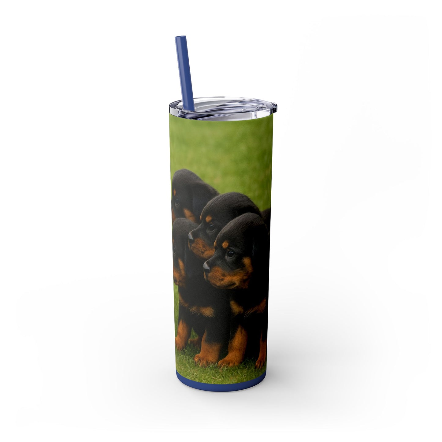Rottweiler puppies Tumbler with Straw, 20oz