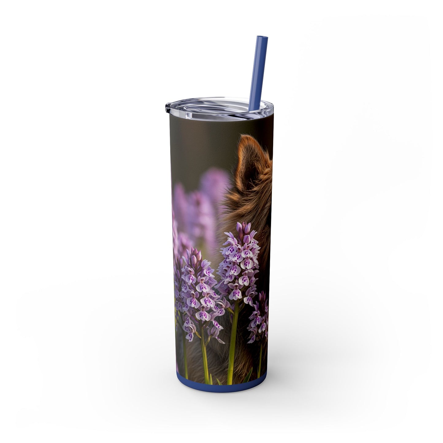 Cairn Terrier Skinny Tumbler with Straw, 20oz