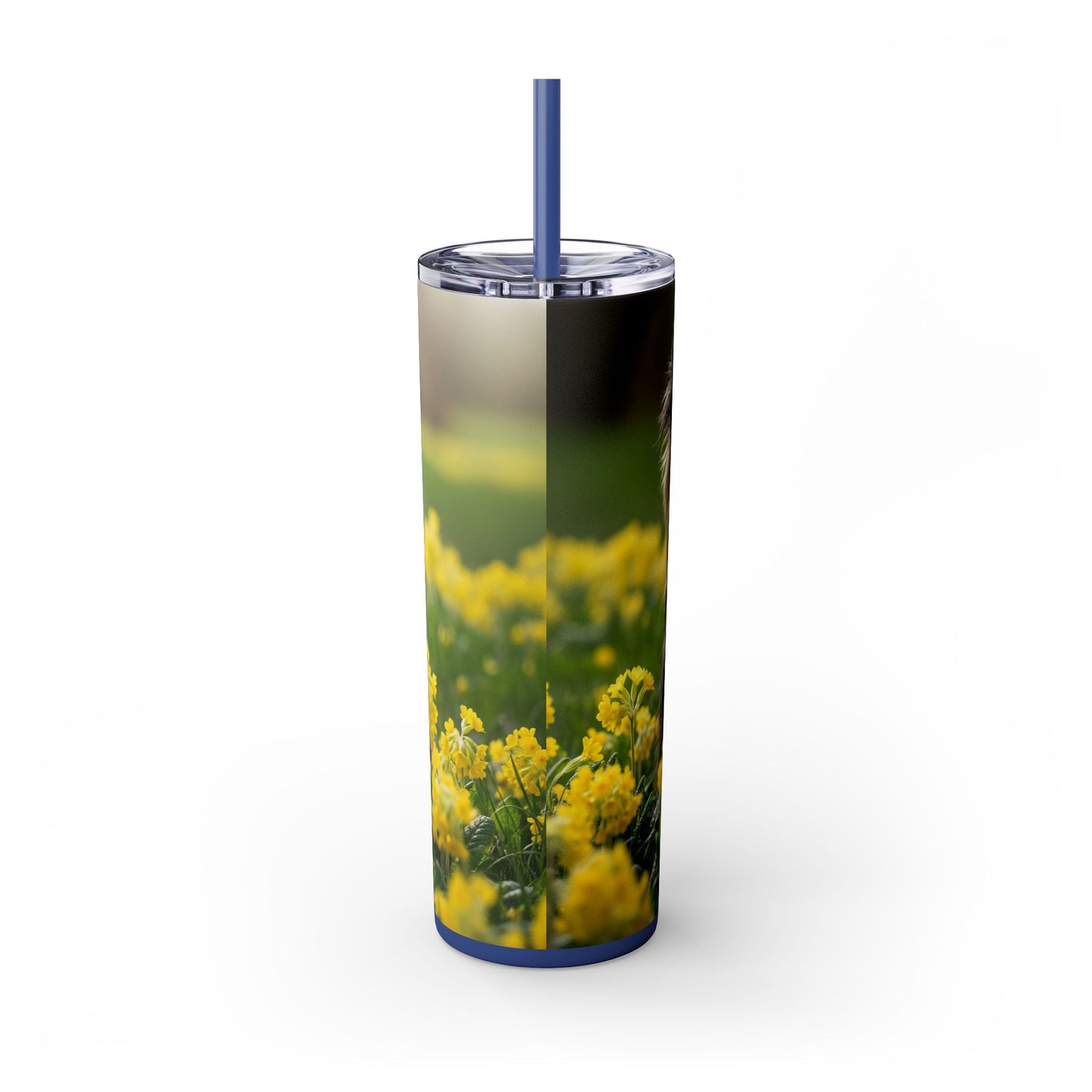 Skye Terrier Skinny Tumbler with Straw, 20oz