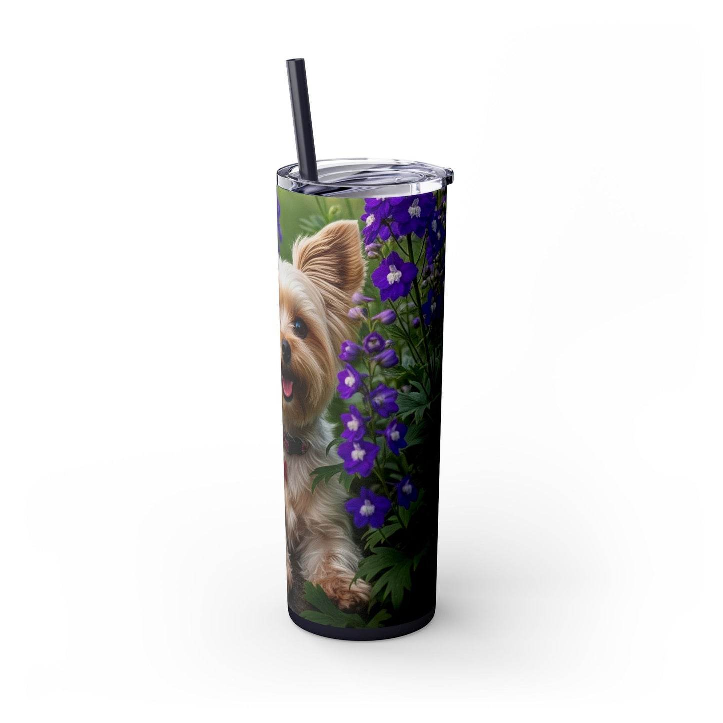 Yorkiepoo Tumbler with Straw, 20oz