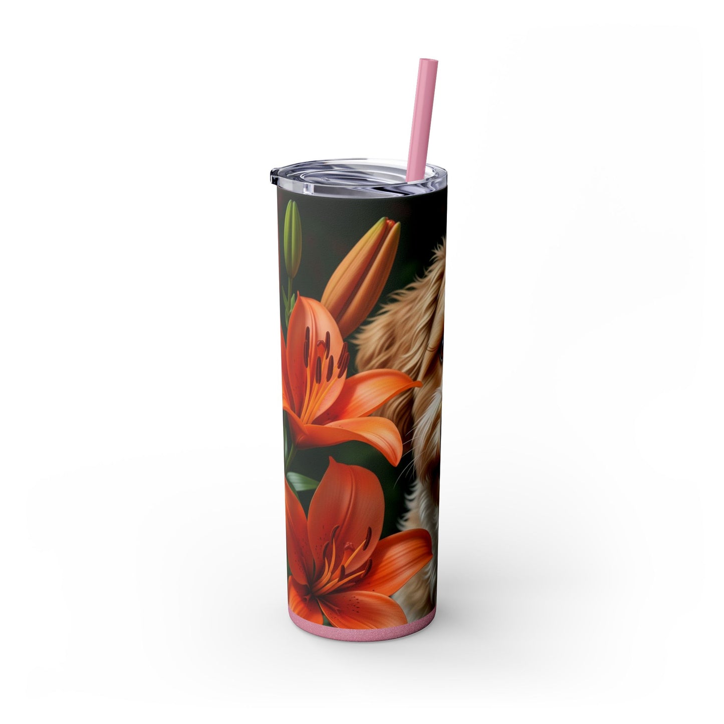 Schnoodle Skinny Tumbler with Straw, 20oz