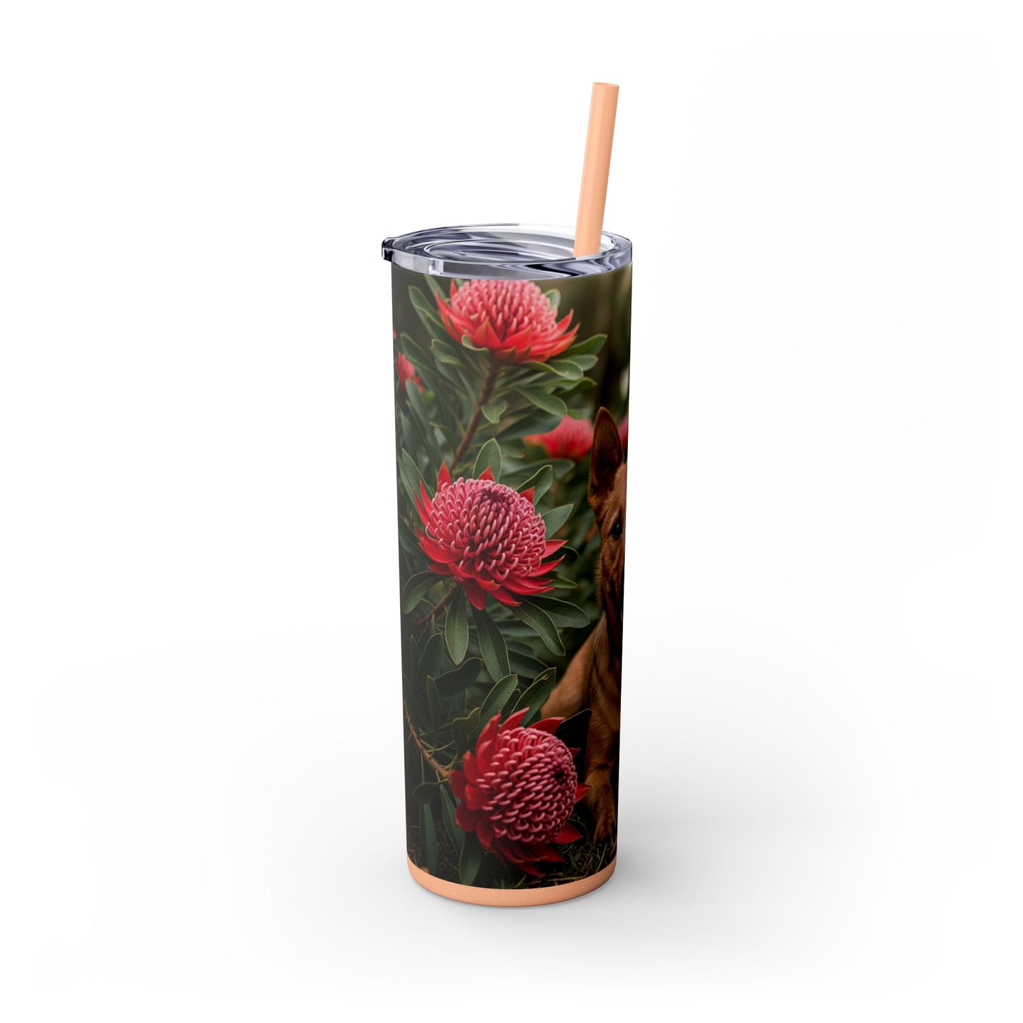 Australian Terrier Skinny Tumbler with Straw, 20oz