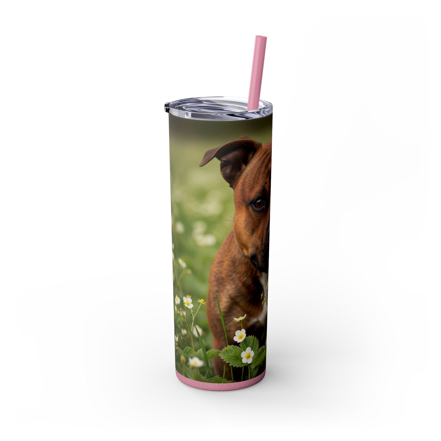 Staffordshire Bull Terrier Tumbler with Straw, 20oz