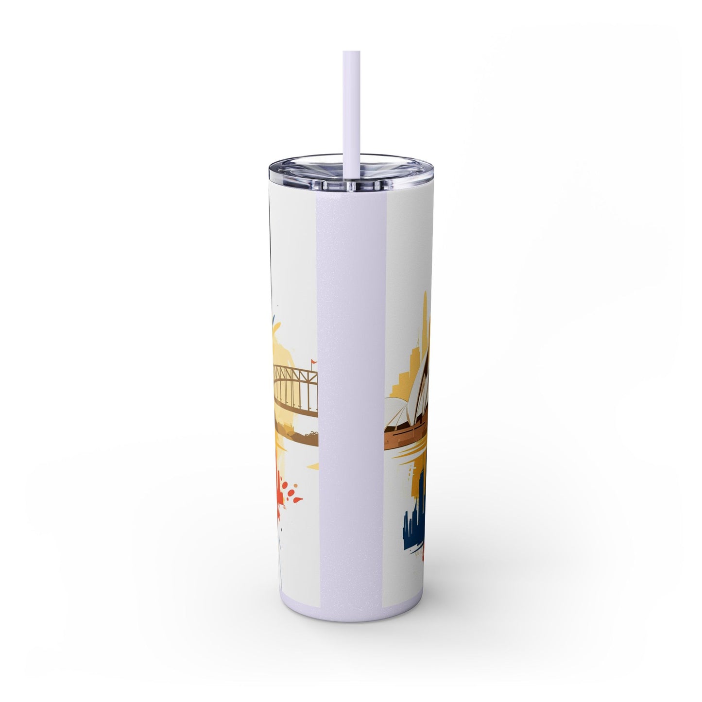 Australian Cattle Dog Skinny Tumbler with Straw, 20oz