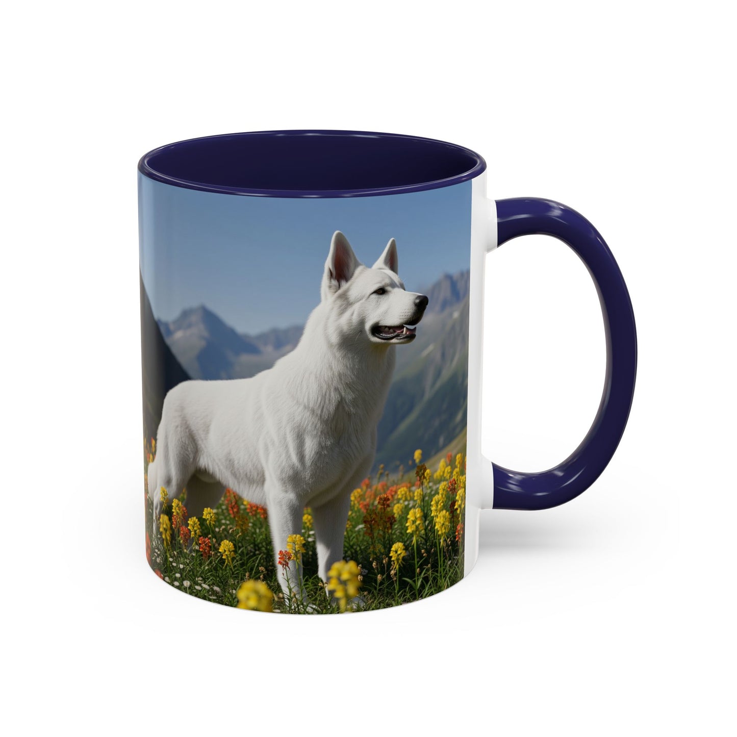 White Swiss Shepherd Dog Accent Coffee Mug - Perfect Gift for Dog Lovers