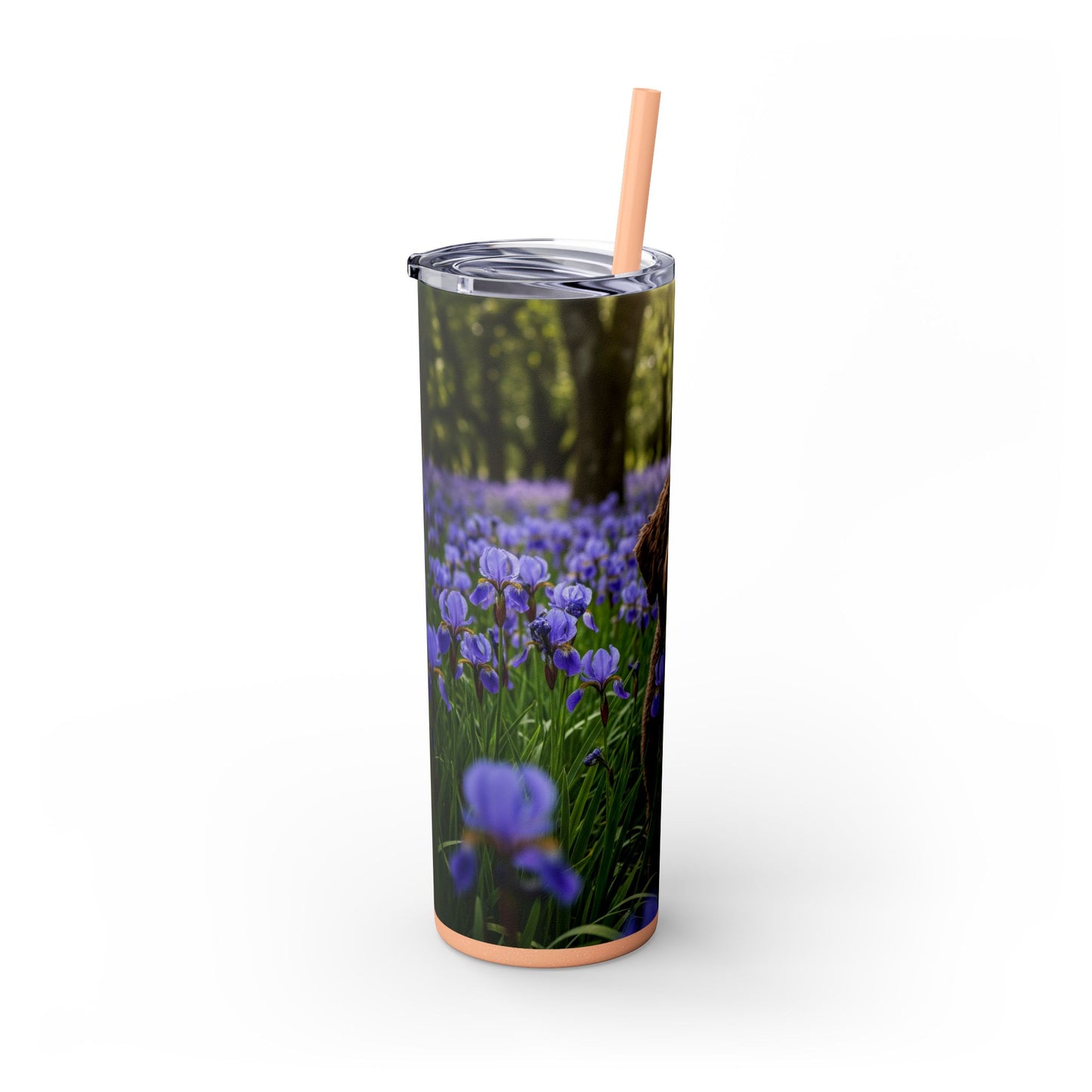 Portuguese Water Dog Skinny Tumbler with Straw, 20oz