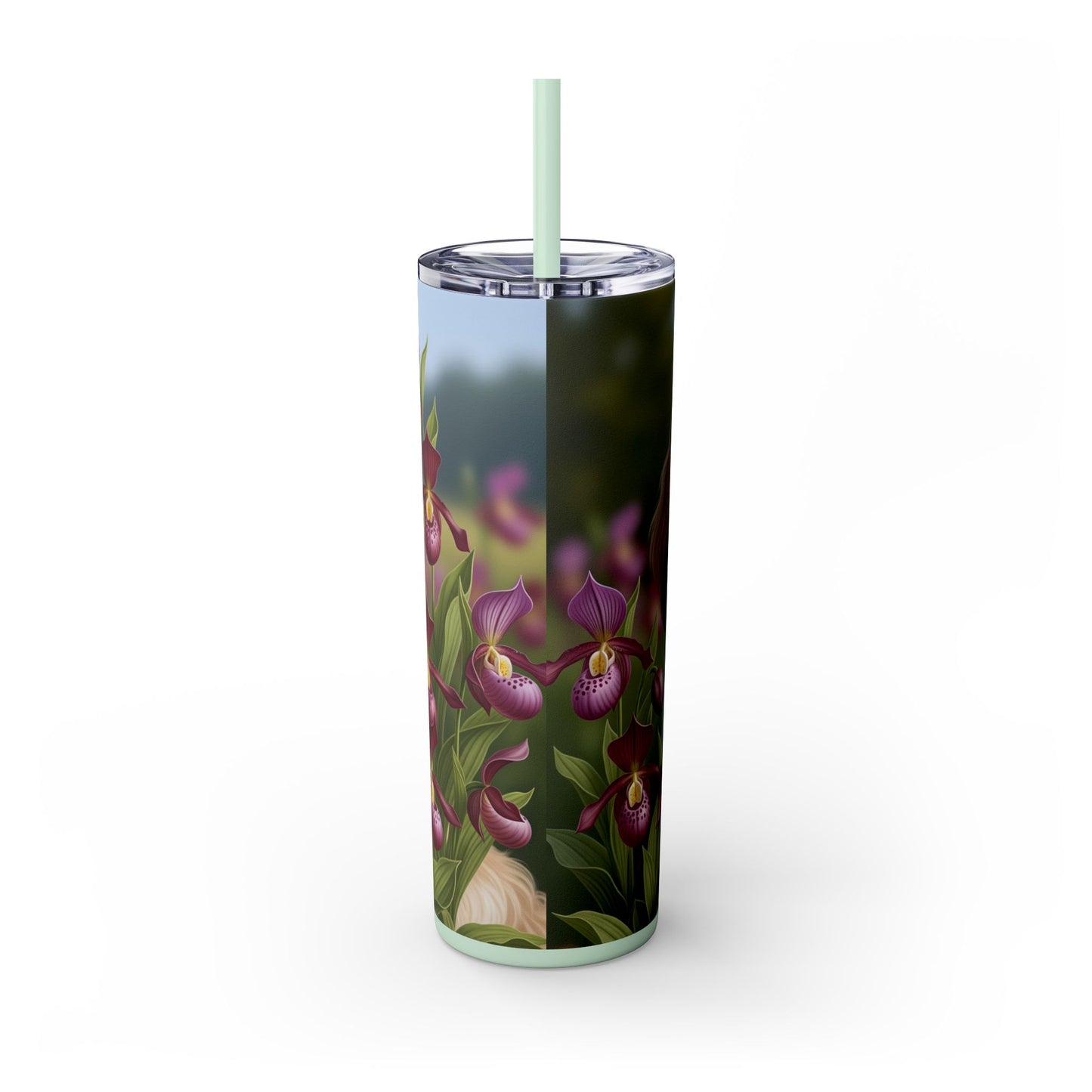 Lhasa Apso Skinny Tumbler with Straw, 20oz