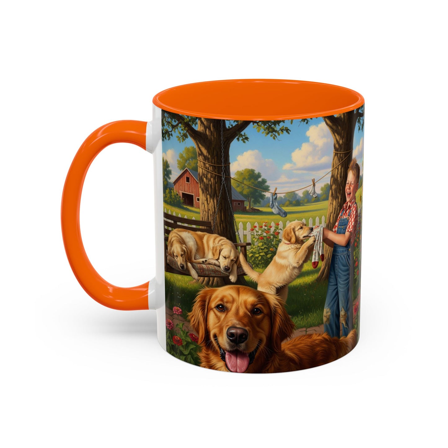 Golden Retriever Accent Coffee Mug - Perfect Gift for Dog Lovers