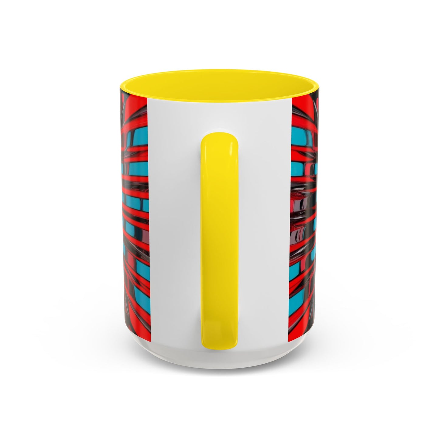 Optical Illusion Accent Mug – Ceramic Coffee Cup