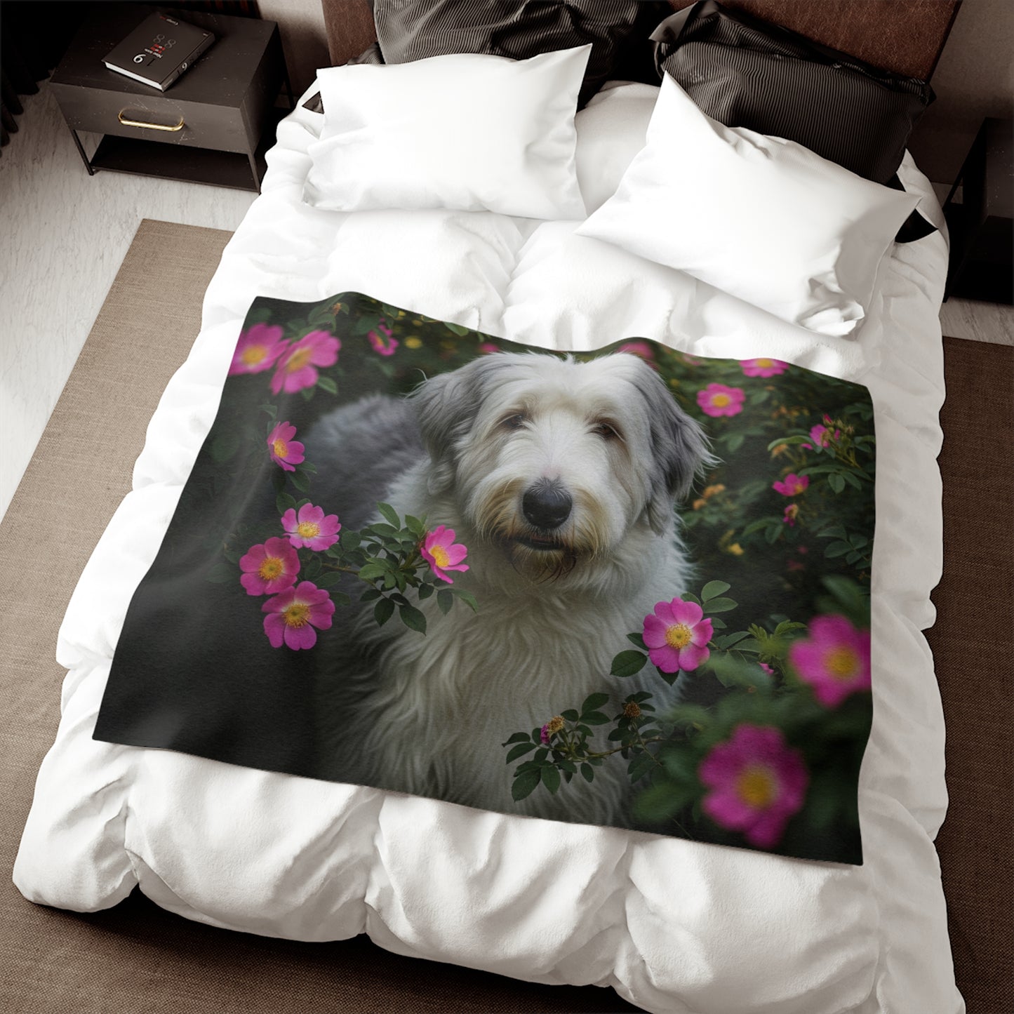 Old English Sheepdog Sweatshirt Blanket