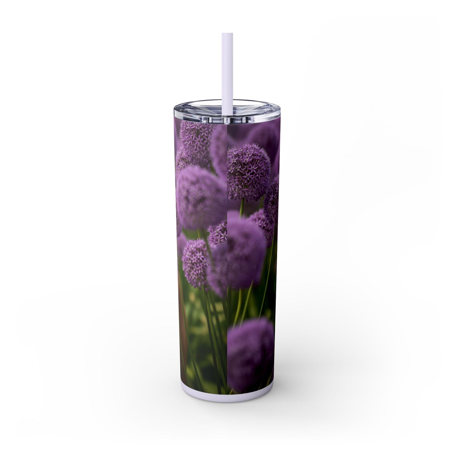 Canaan Dog Skinny Tumbler with Straw, 20oz