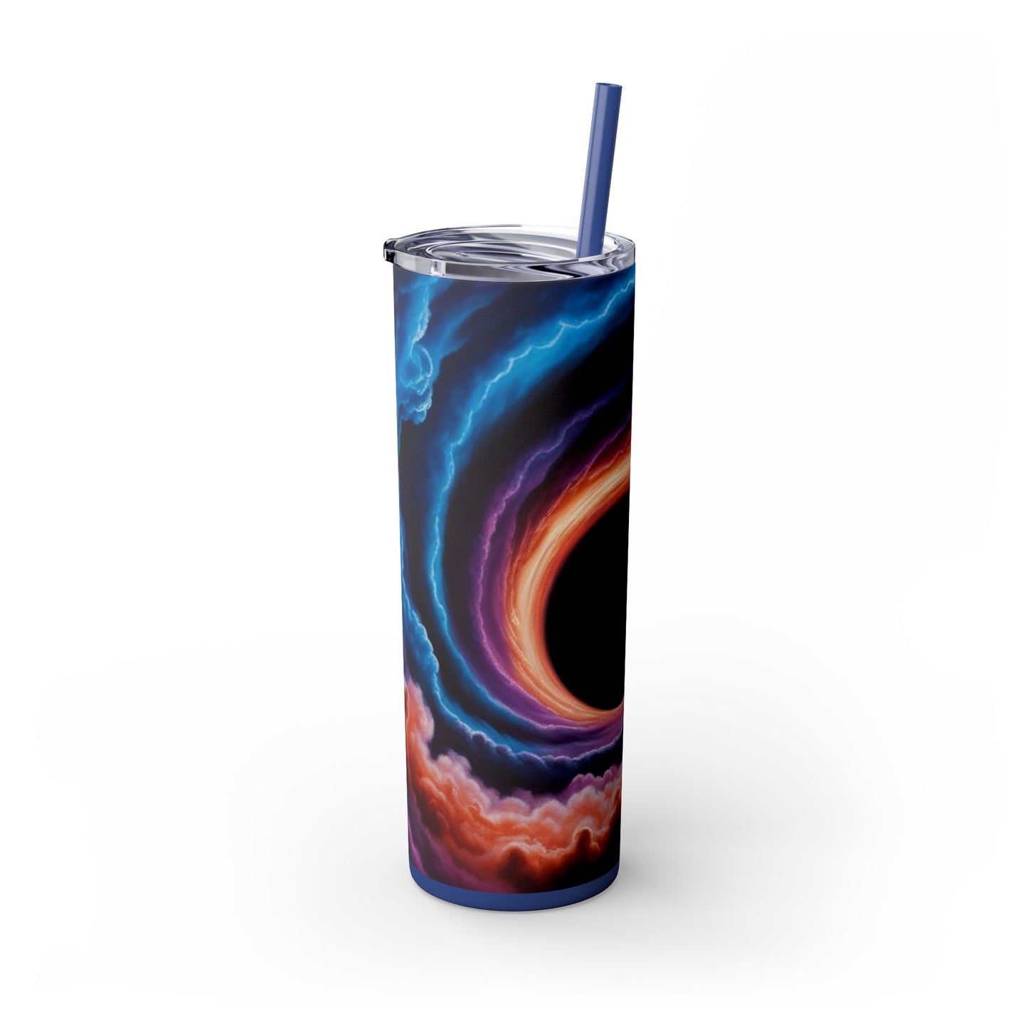 Optical Illusion Skinny Tumbler with Straw, 20oz