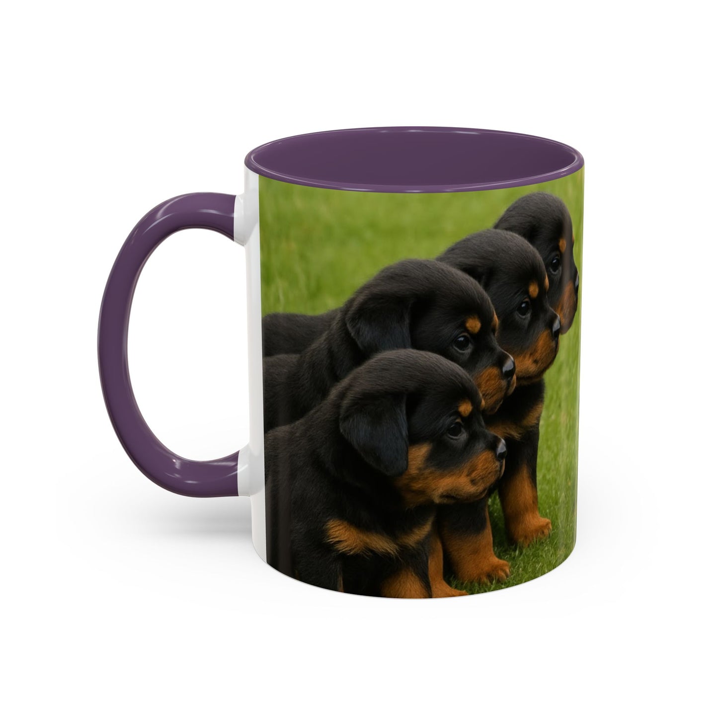 Rottweiler puppies Accent Coffee Mug - Perfect Gift for Dog Lovers