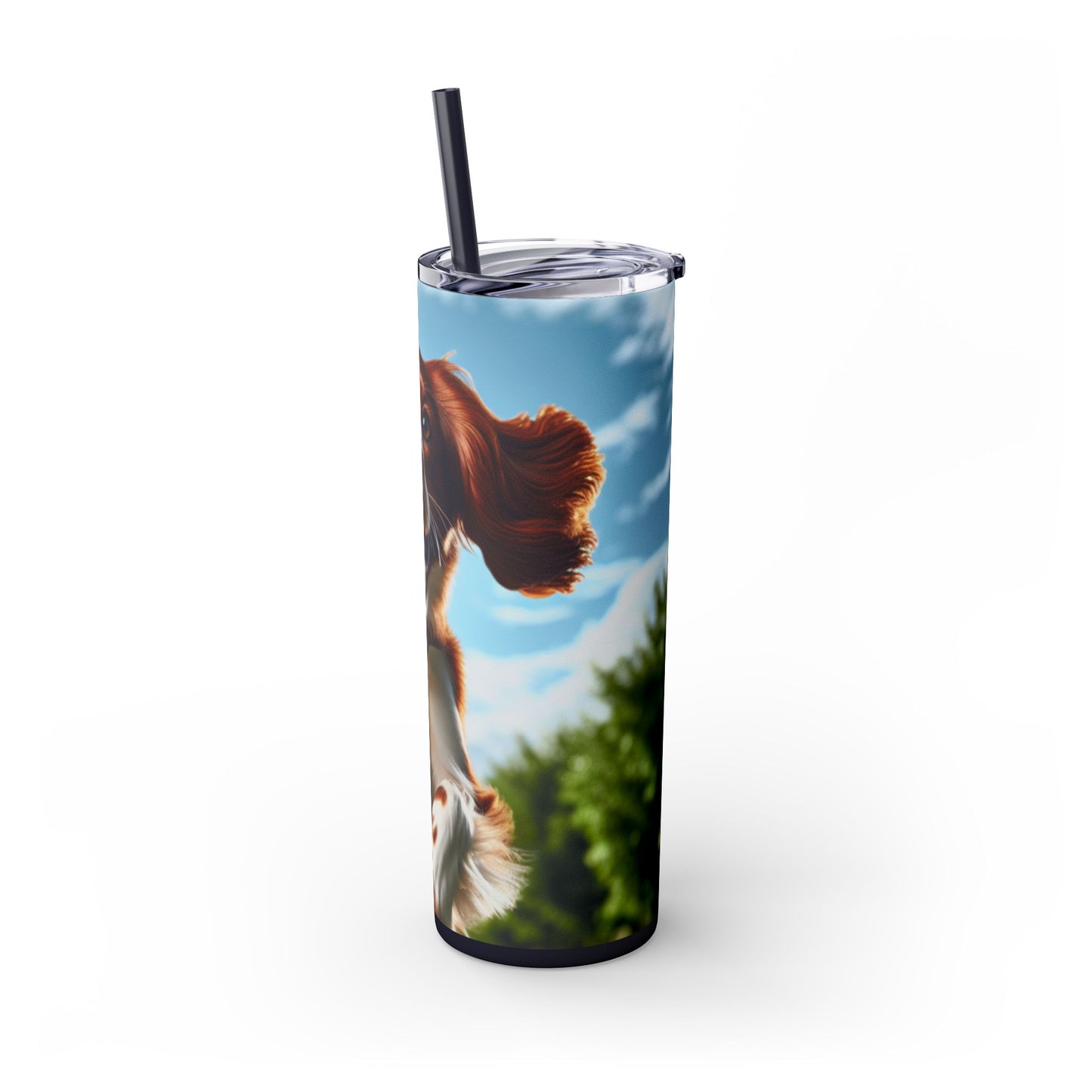 Welsh Springer Spaniel Skinny Tumbler with Straw, 20oz