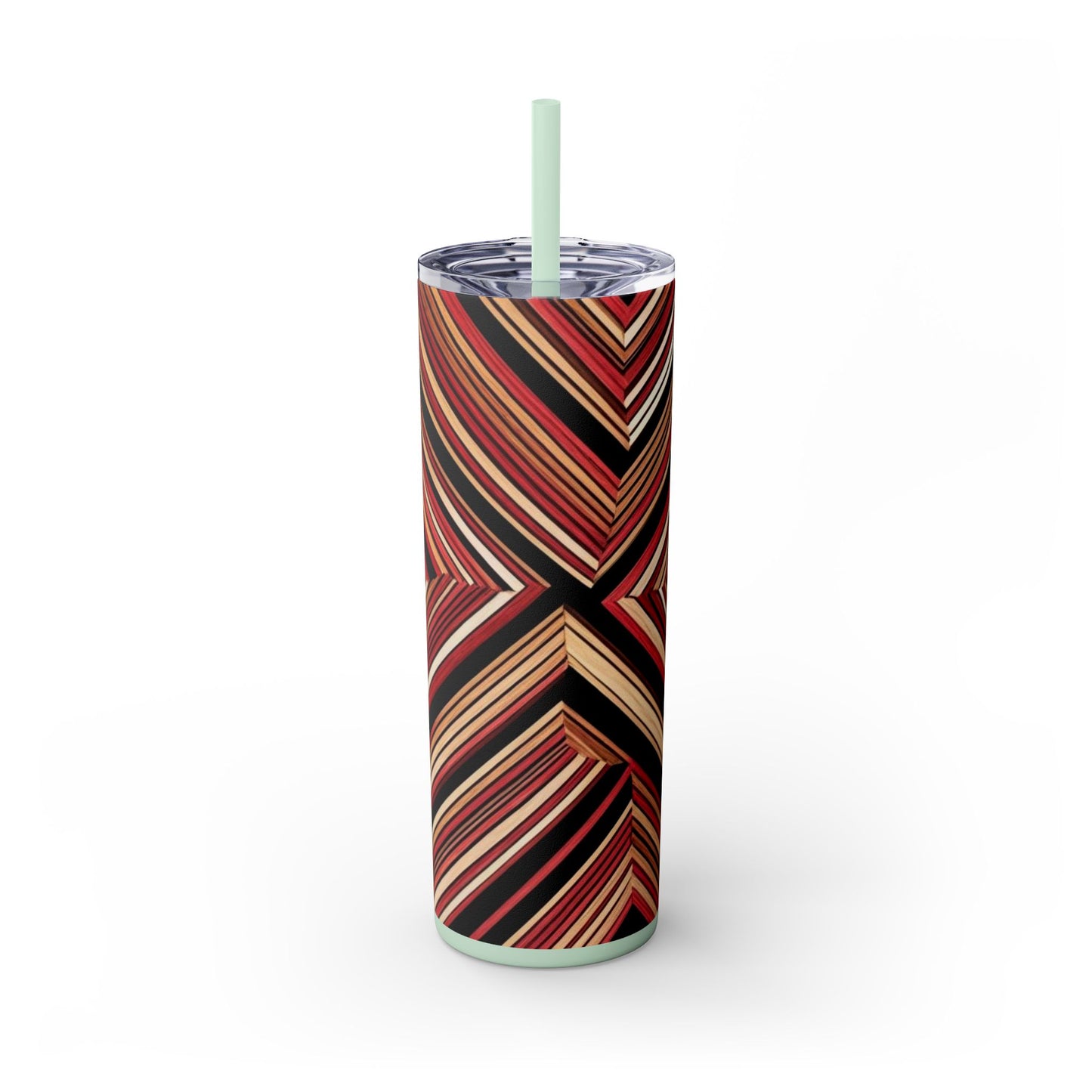 Optical Illusion Skinny Tumbler with Straw, 20oz