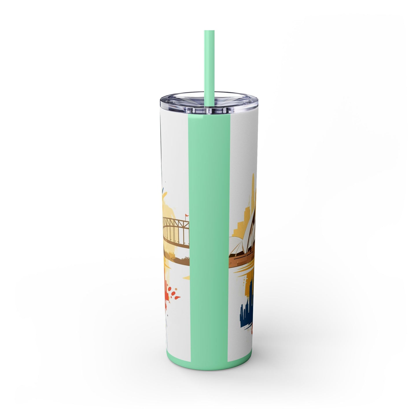 Australian Cattle Dog Skinny Tumbler with Straw, 20oz