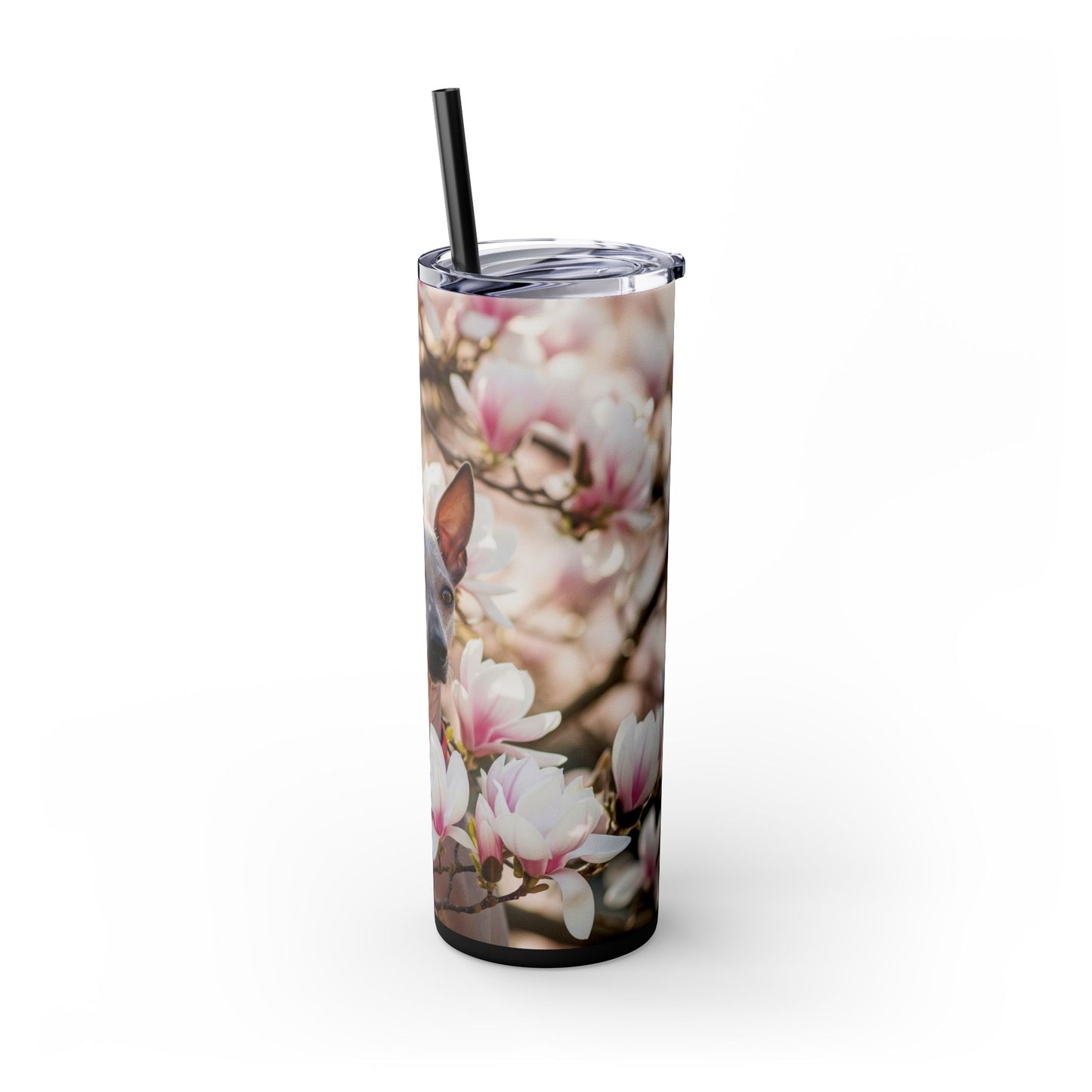 American Hairless Terrier Skinny Tumbler with Straw, 20oz