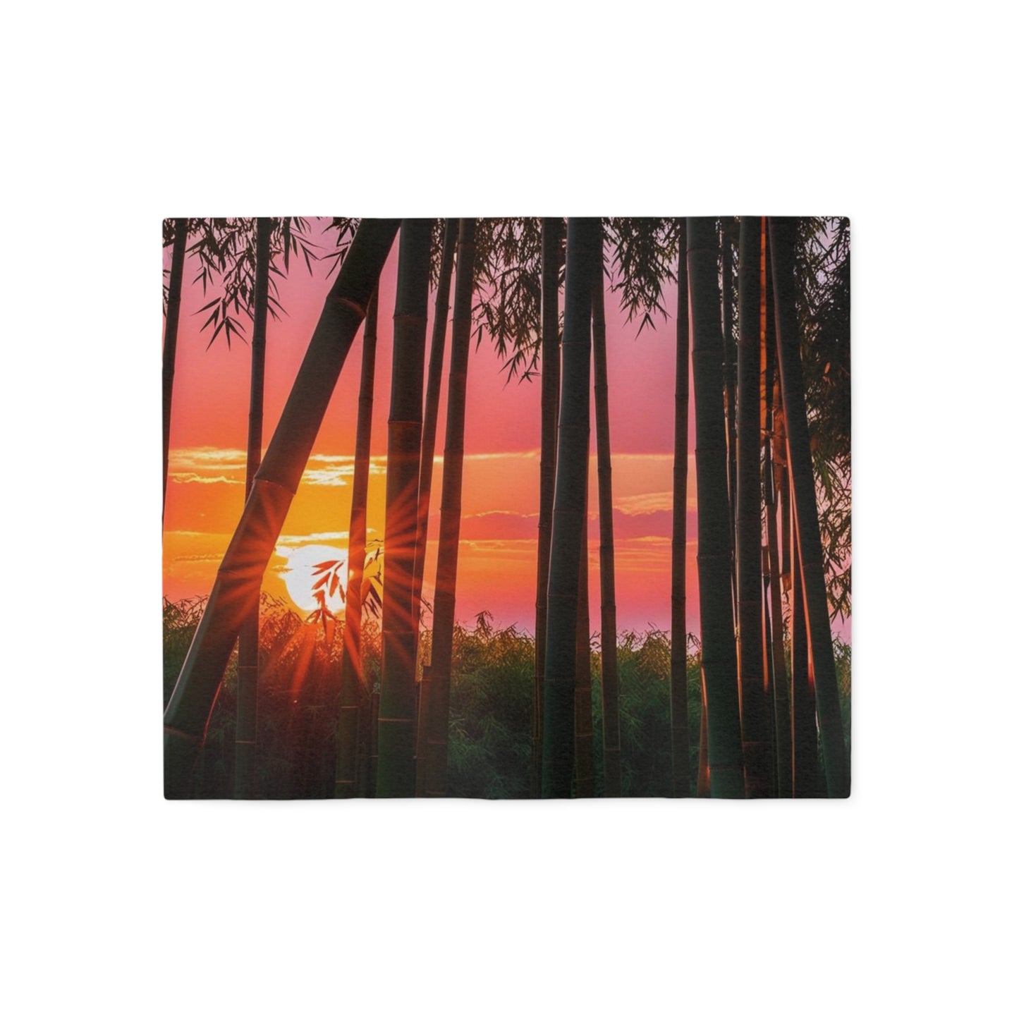 Bamboo Forest Sunrise Sweatshirt Blanket