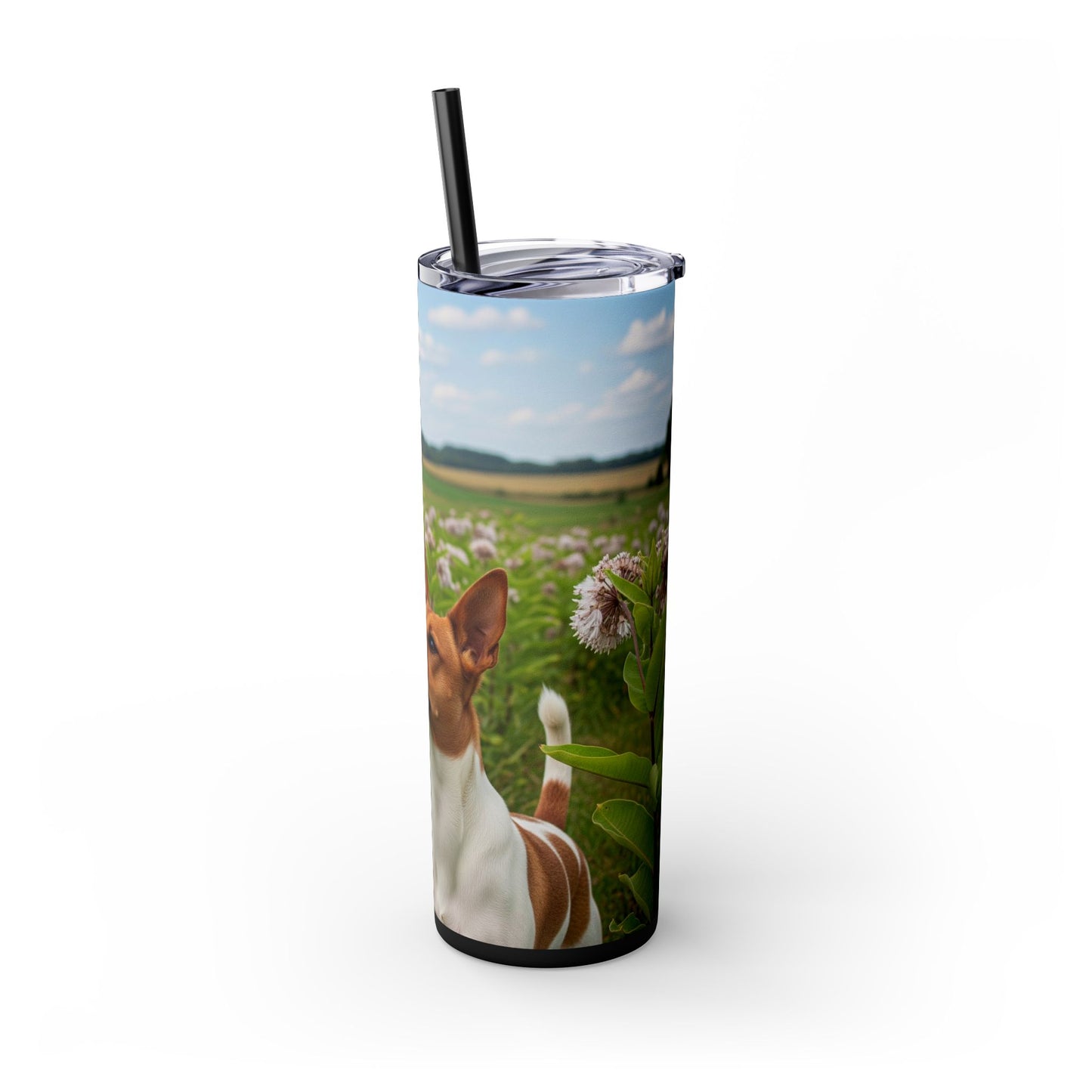 Rat Terrier Tumbler with Straw, 20oz