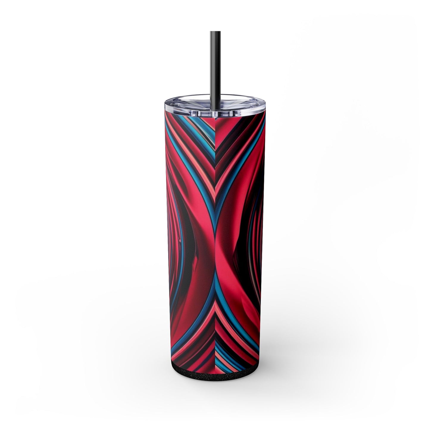 Optical Illusion Skinny Tumbler with Straw, 20oz