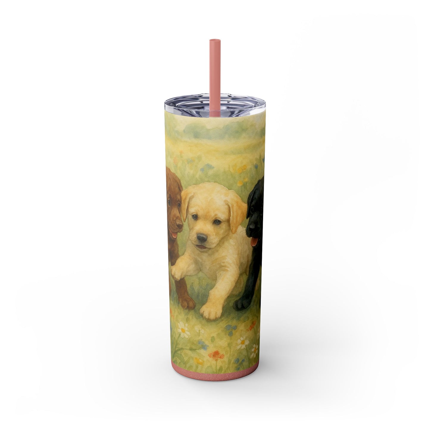 Labrador Retriever puppies Tumbler with Straw, 20oz