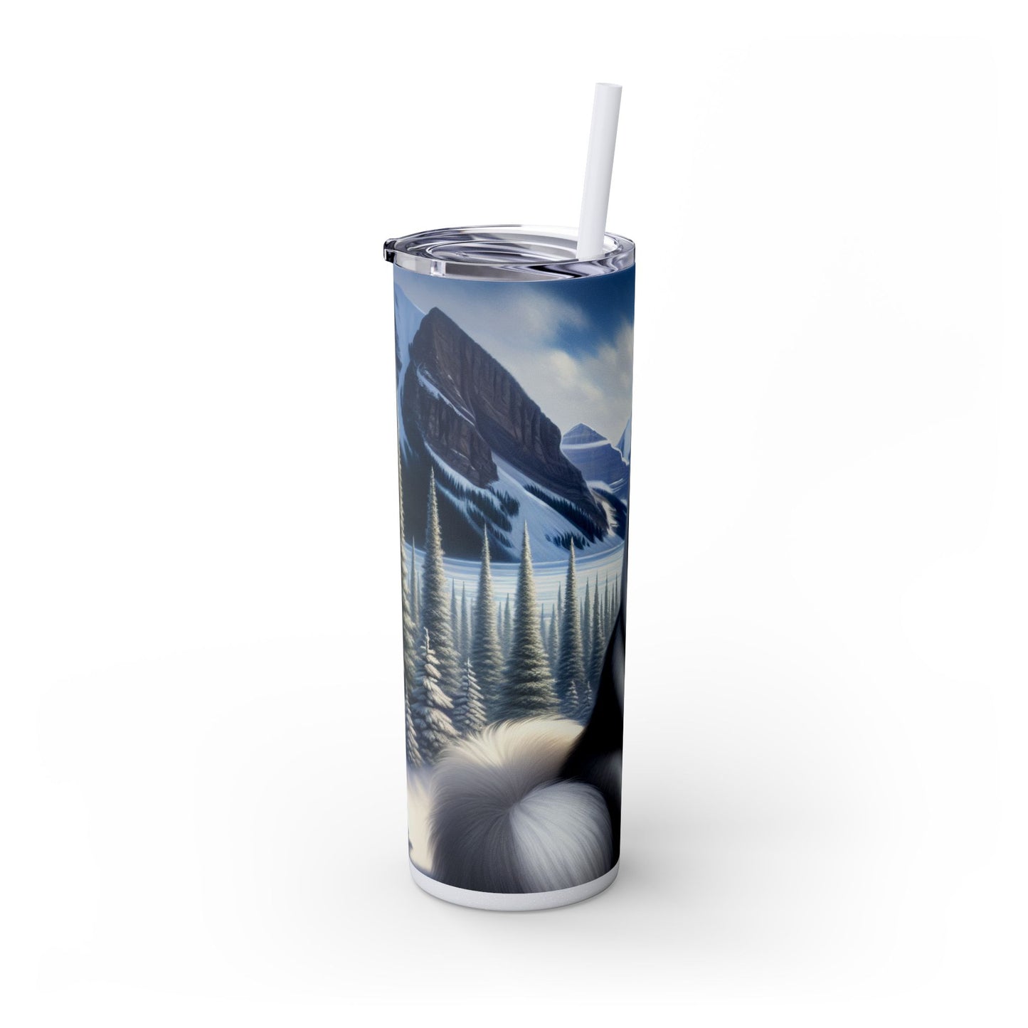 Canadian Eskimo Dog Tumbler with Straw, 20oz