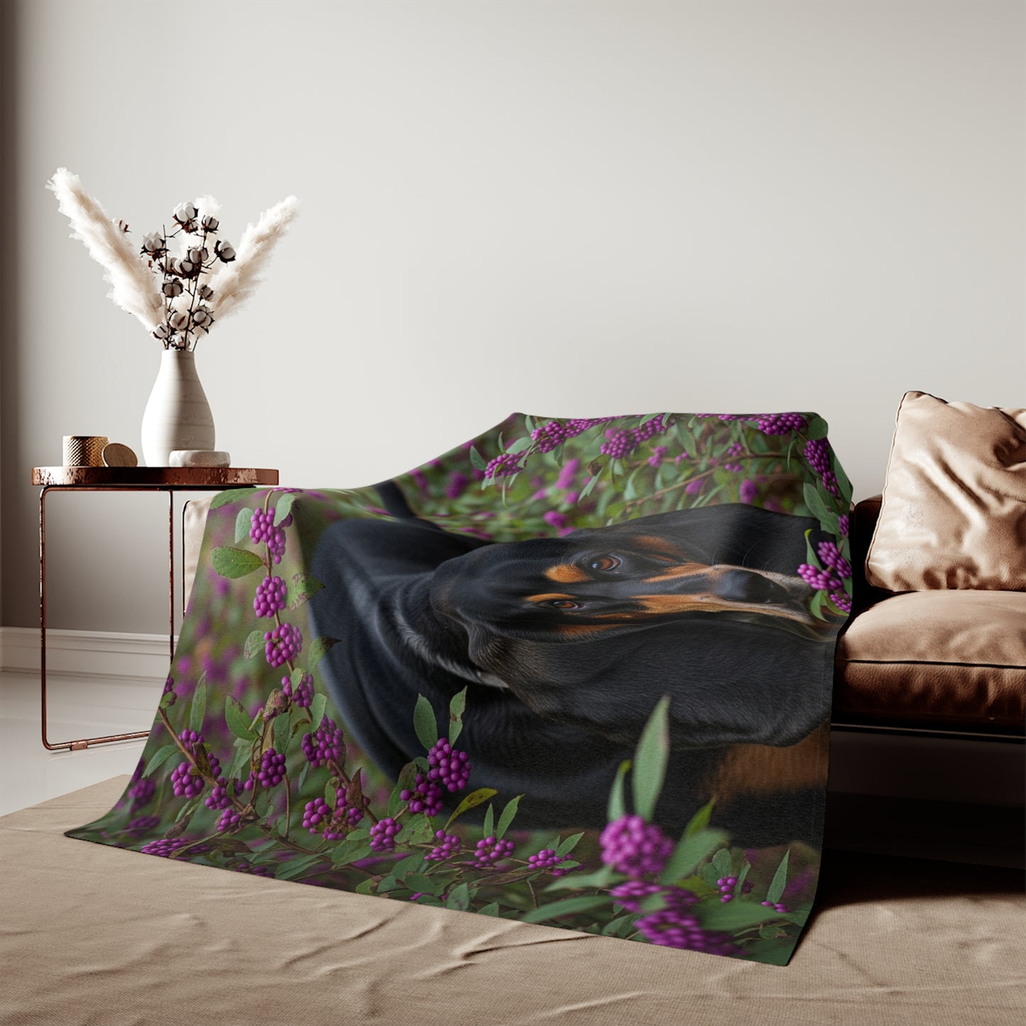 Black and Tan Coonhound Sweatshirt Blanket