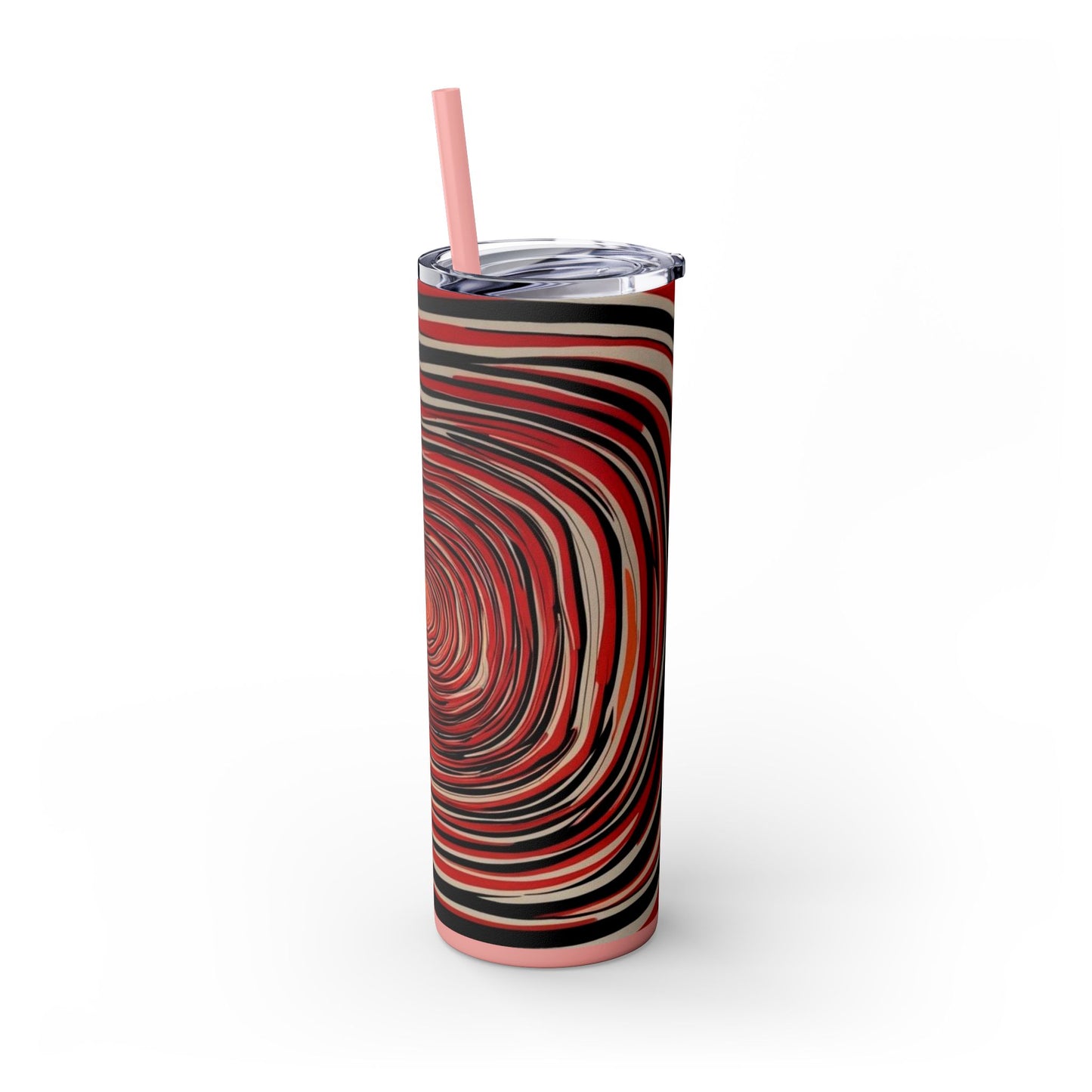 Optical Illusion Skinny Tumbler with Straw, 20oz