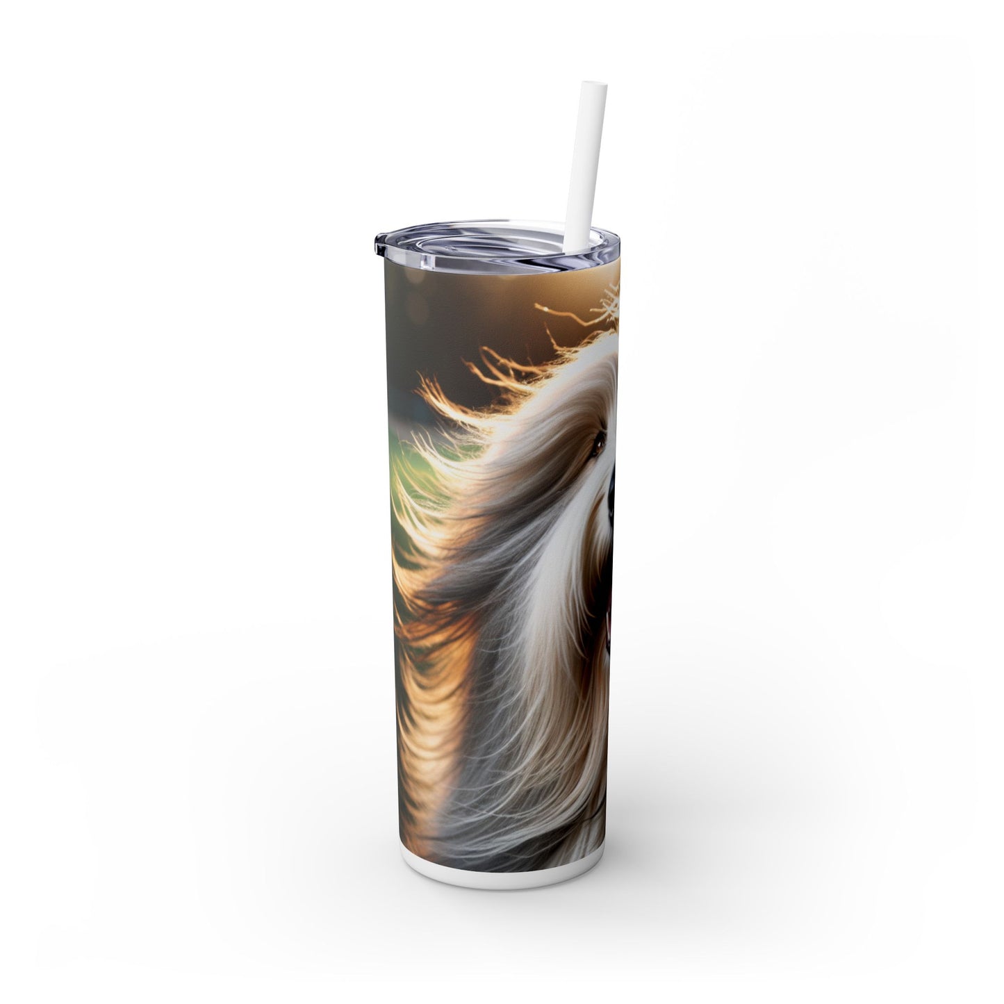 Bearded Collie Tumbler with Straw, 20oz