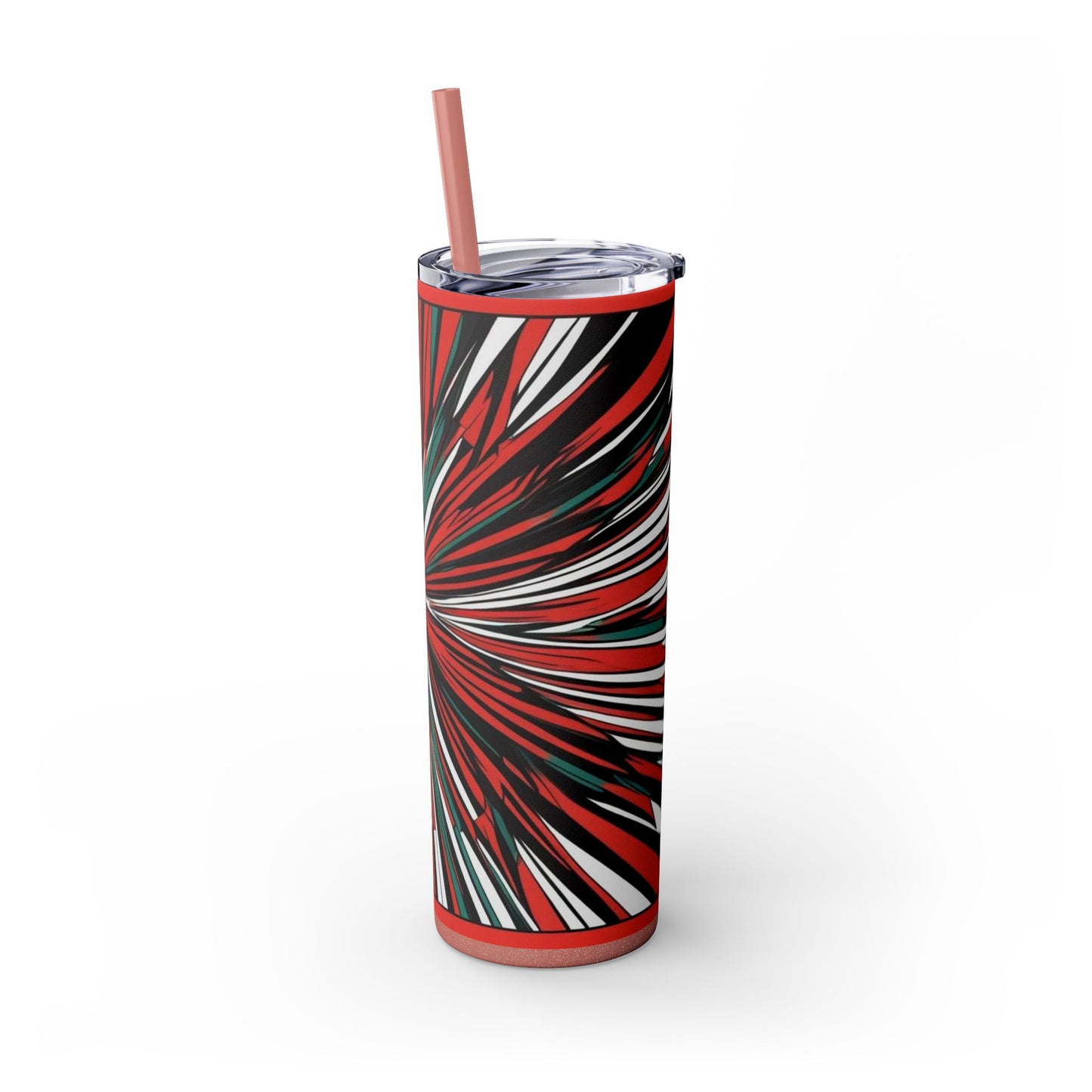 Optical Illusion Skinny Tumbler with Straw, 20oz
