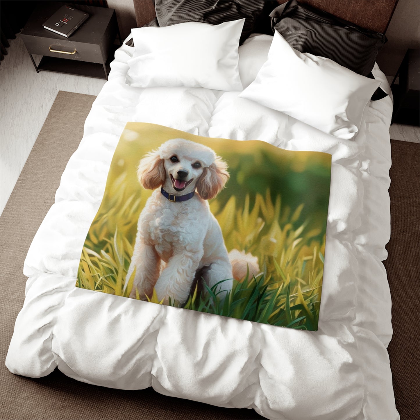 Miniature Poodle Sweatshirt Blanket