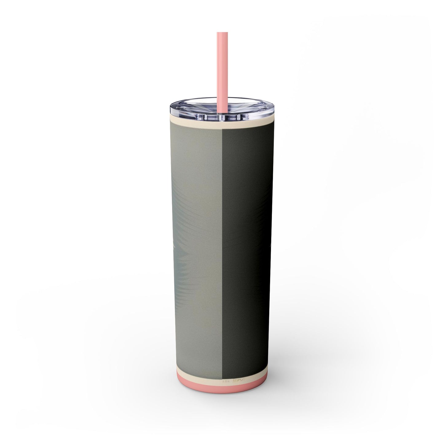 Optical Illusion Skinny Tumbler with Straw, 20oz