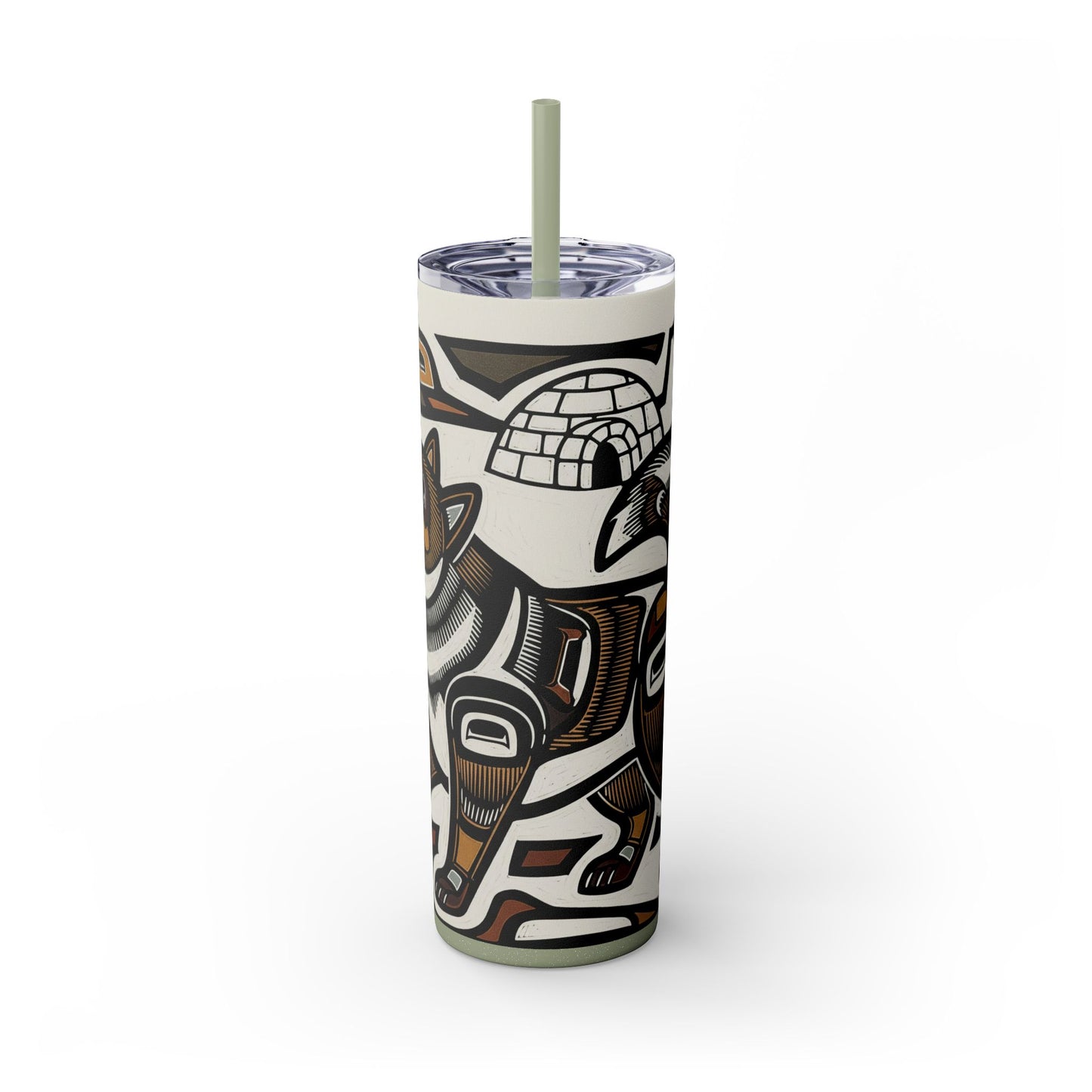 Canadian Eskimo Dog Tumbler with Straw, 20oz