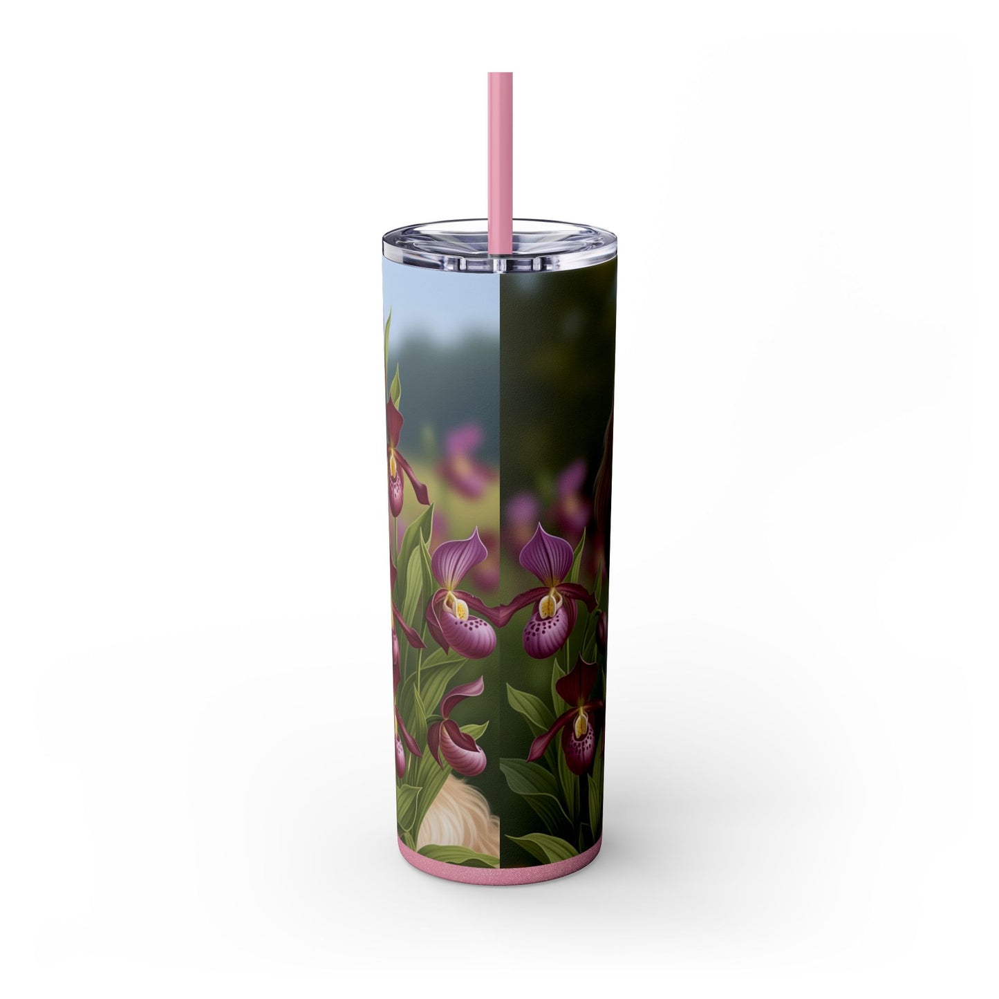 Lhasa Apso Skinny Tumbler with Straw, 20oz