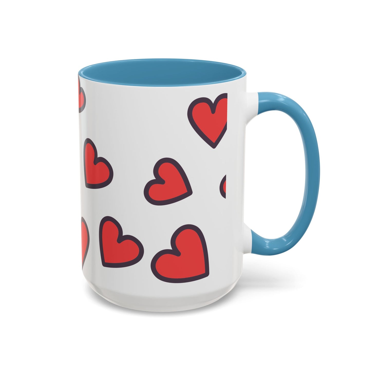 Hearts Accent Coffee Mug - Perfect Gift for Dog Lovers